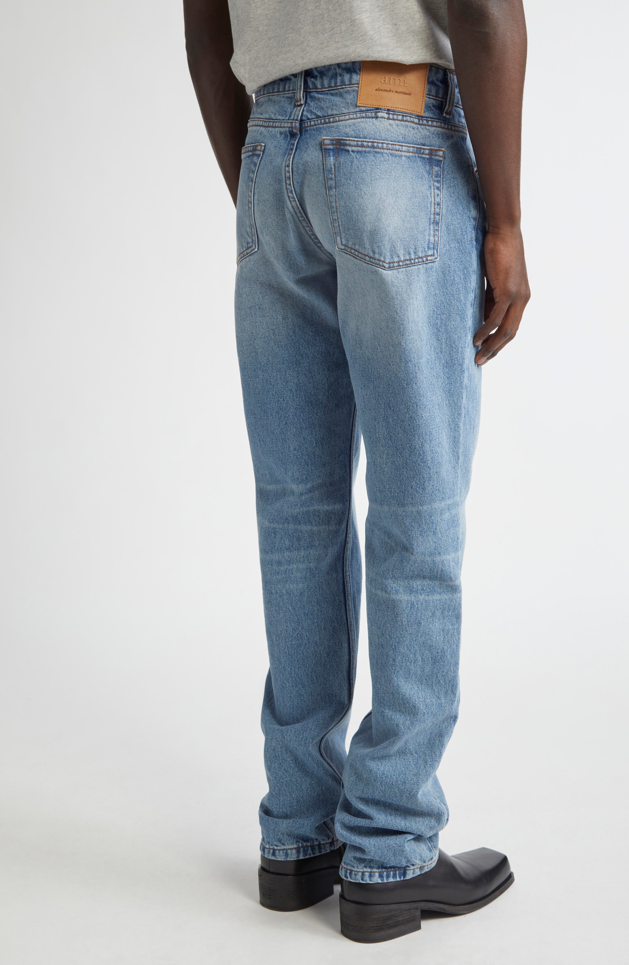 AMI PARIS Classic Fit Jeans in Used Blue/480 at Nordstrom - 2