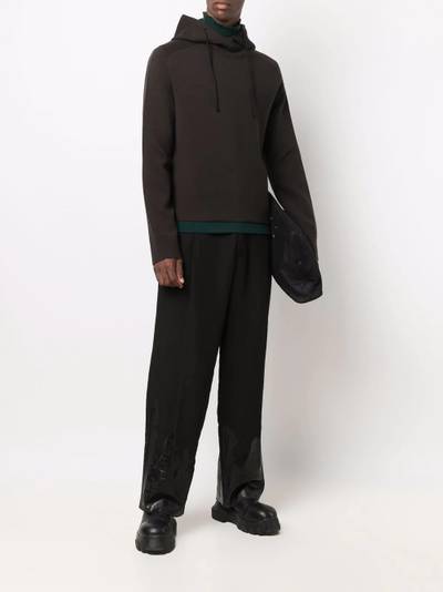 Bottega Veneta panelled long-sleeved hoodie outlook