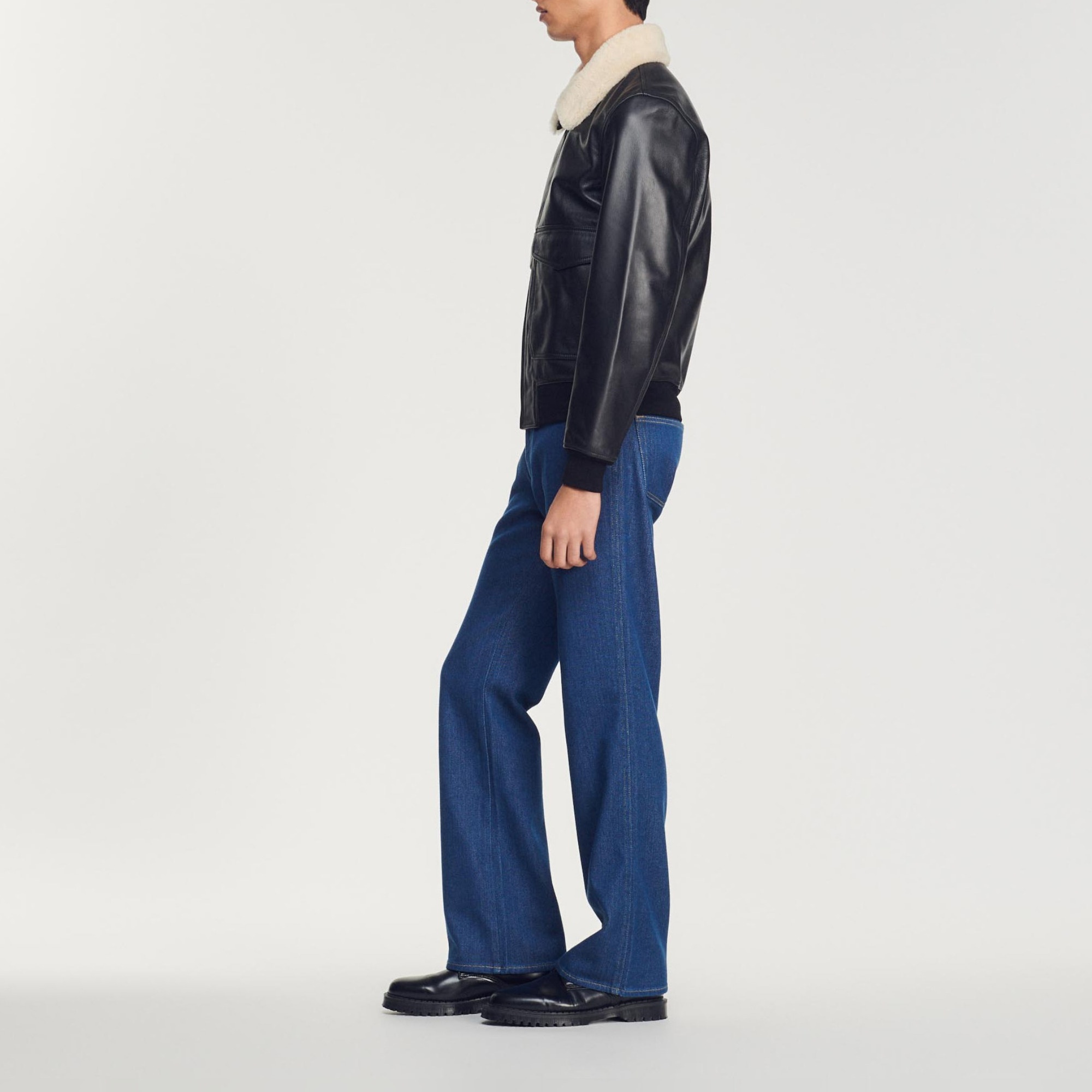 Leather aviator jacket - 7