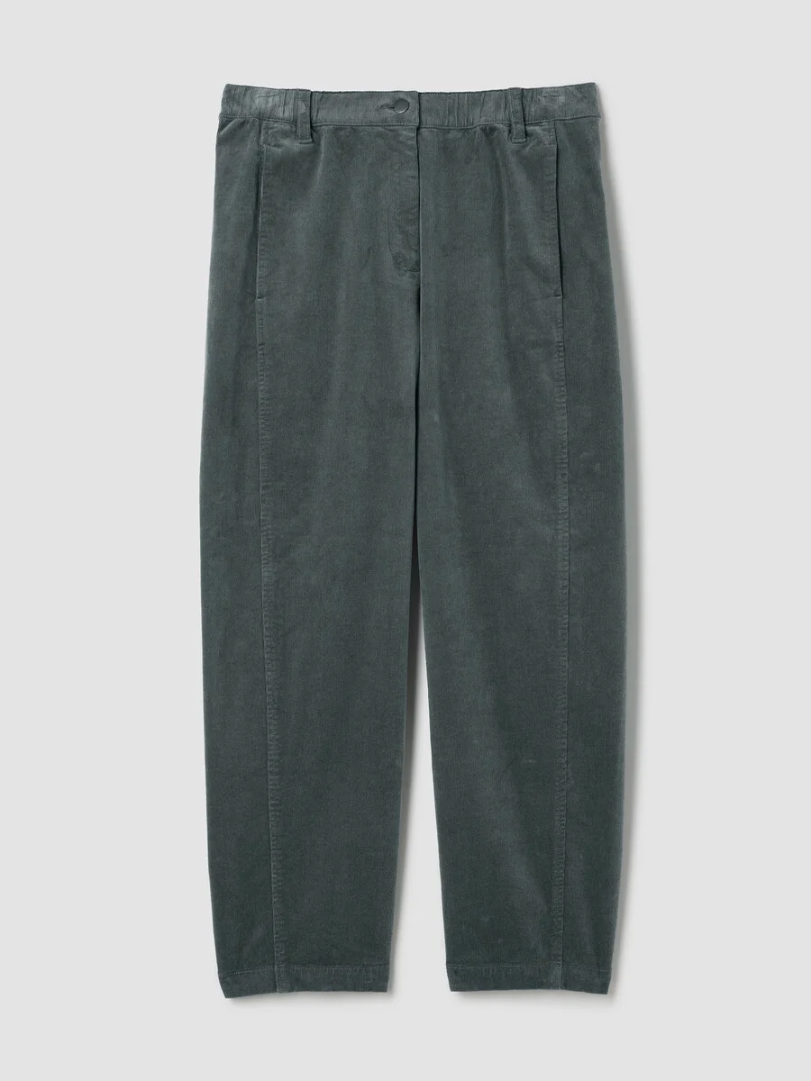 Organic Cotton Stretch Corduroy Lantern Pant - 1