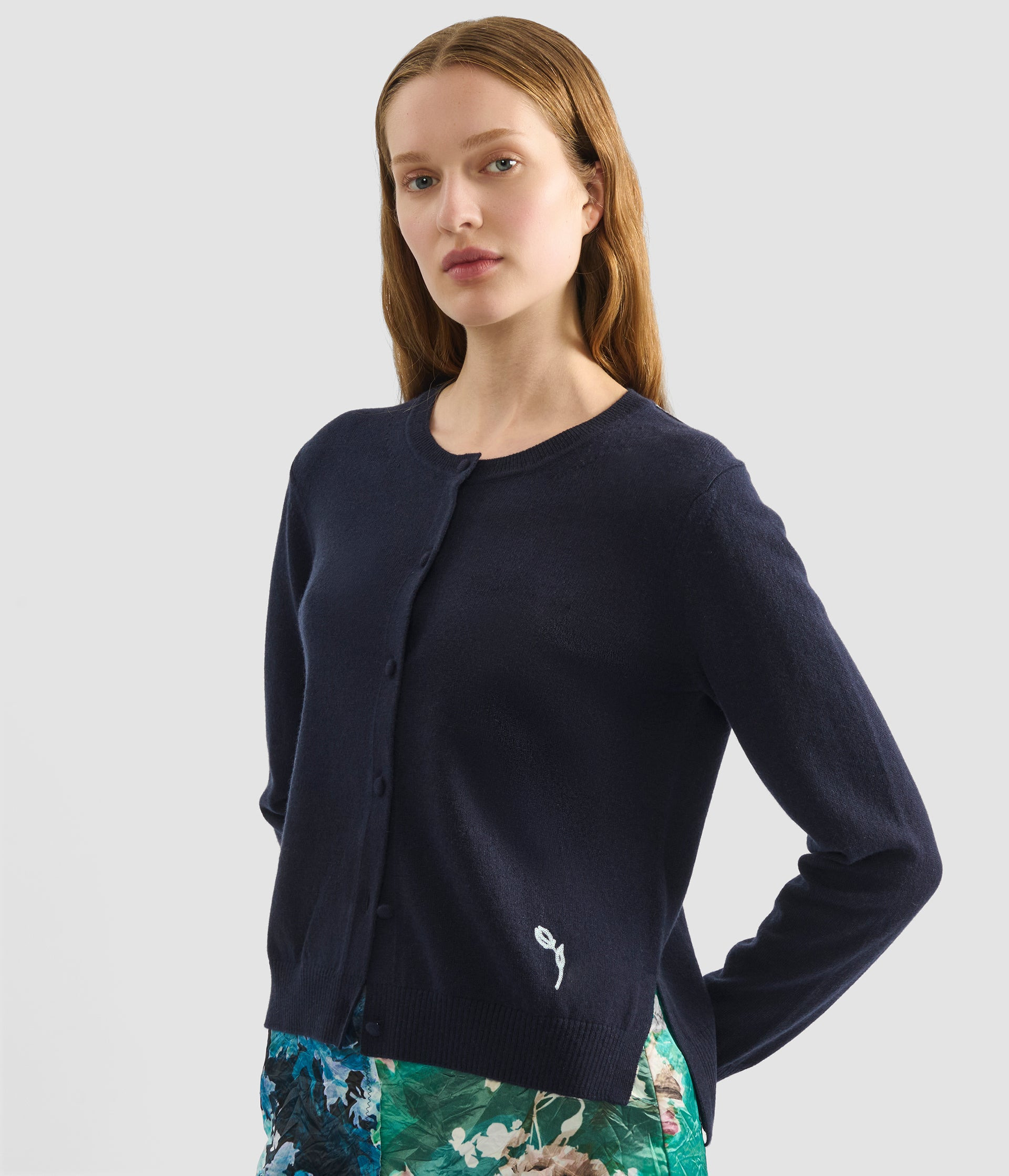 CASHMERE CREW NECK CARDIGAN - 4