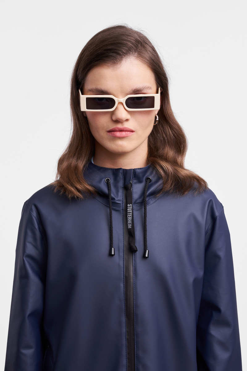 Stockholm Lightweight Zip Women Raincoat Navy 7