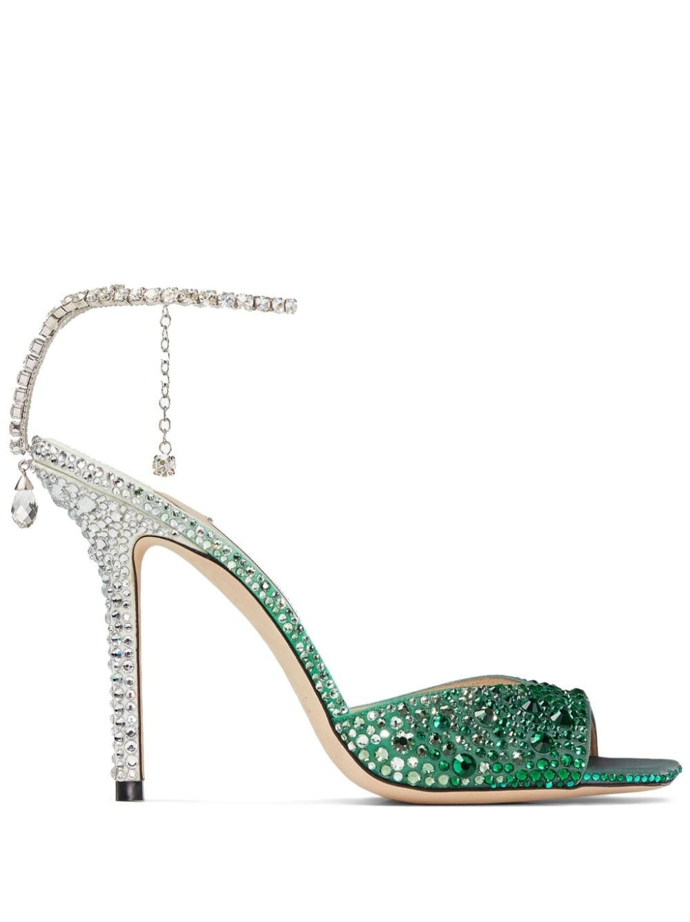 Saeda 100mm crystal-strap sandals - 1