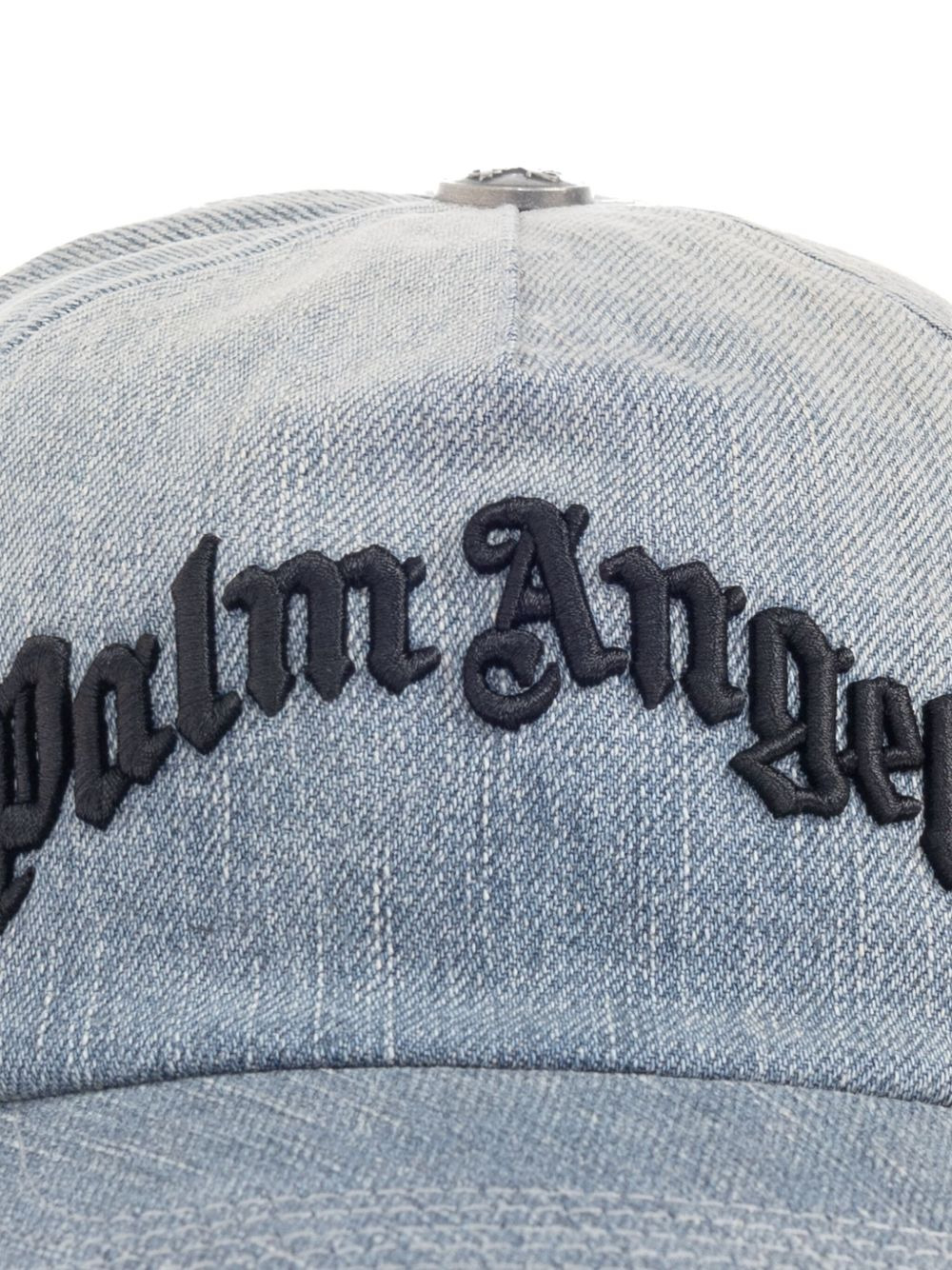 logo-embroidered denim cap - 3