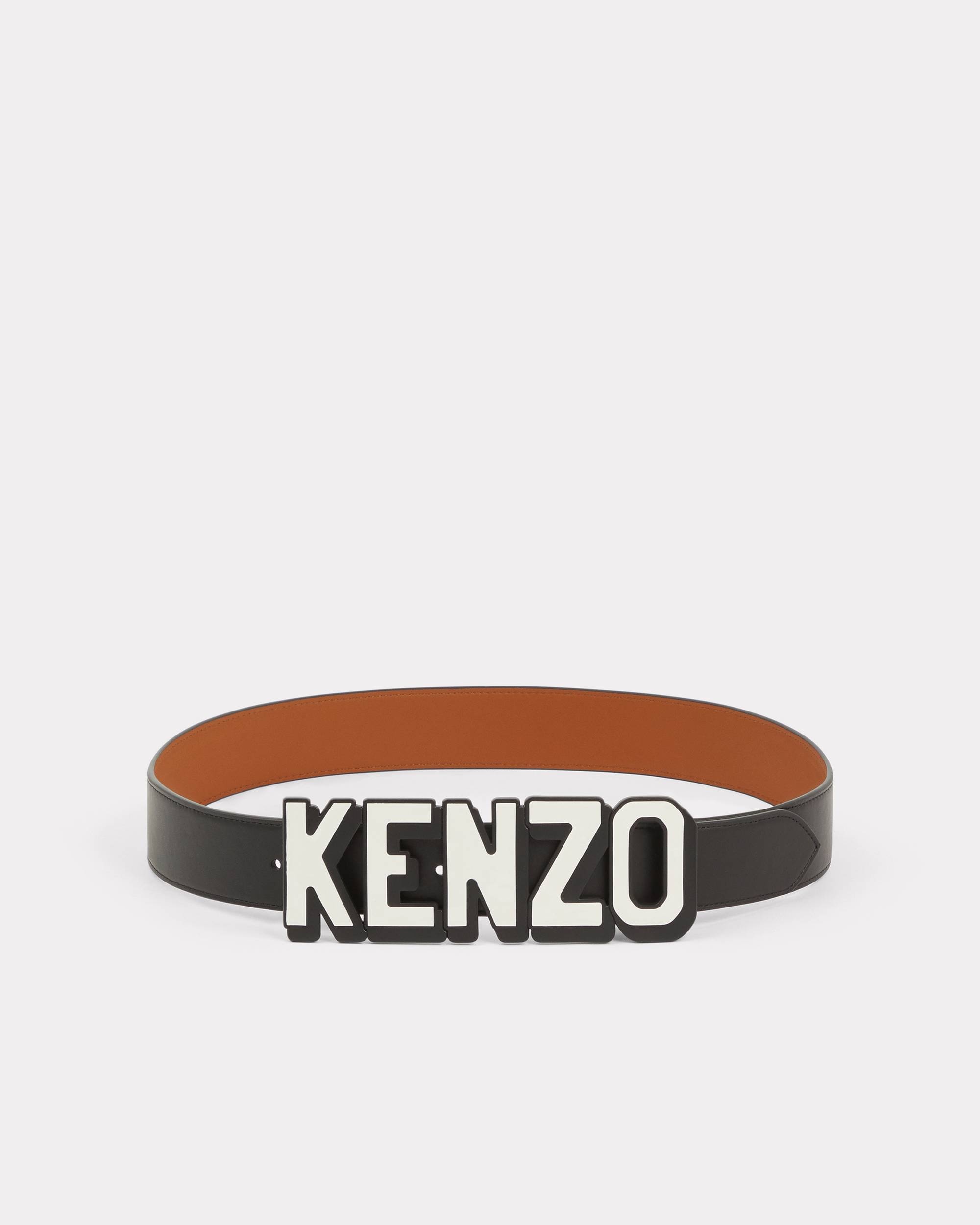 KENZO Paris wide reversible leather belt - 1