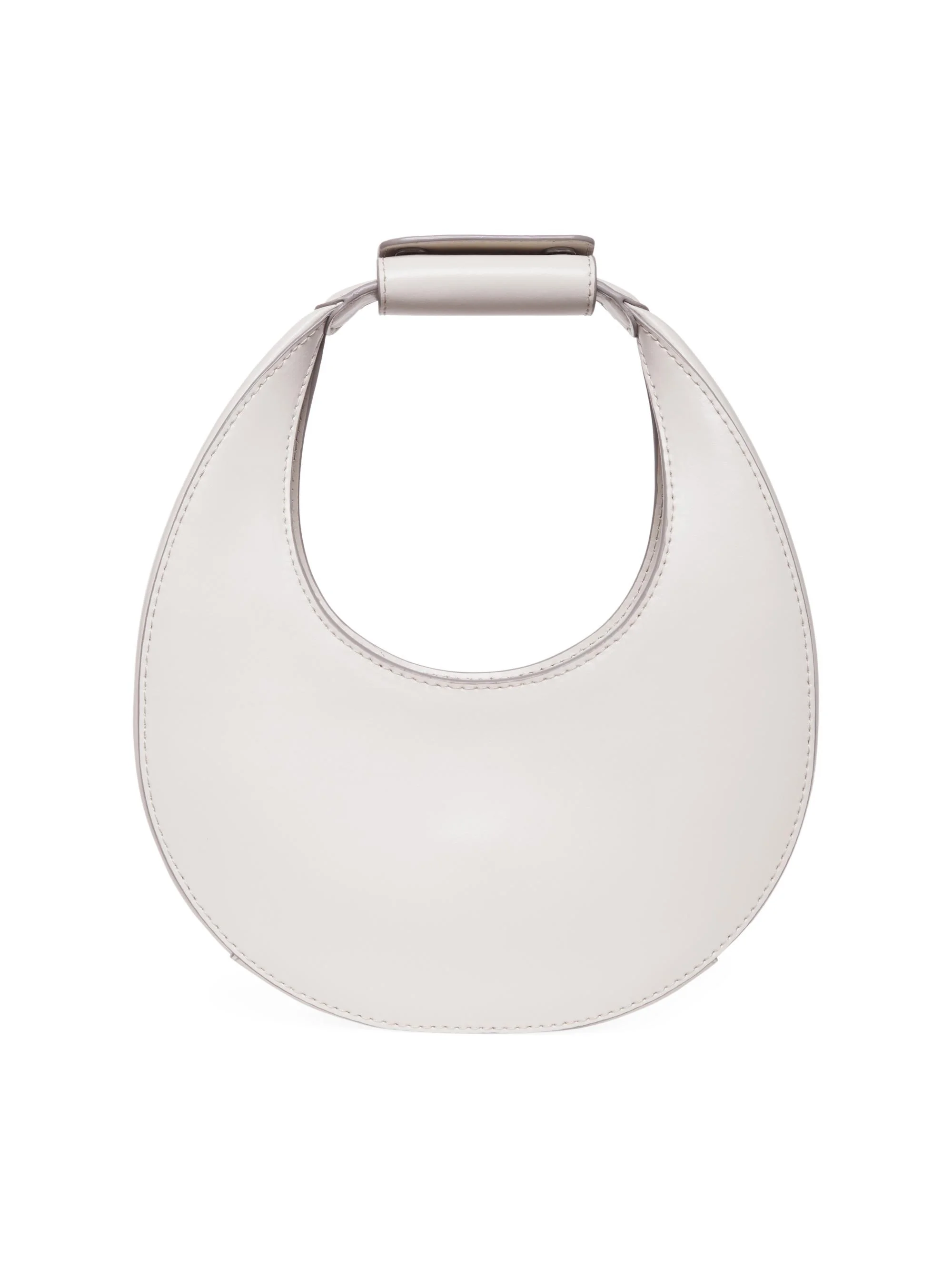 Women's Mini Moon Leather Shoulder Bag - Cream - 1