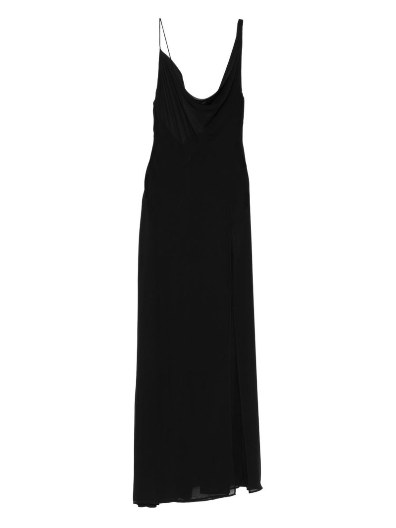 cowl-neck slit maxi dress 1