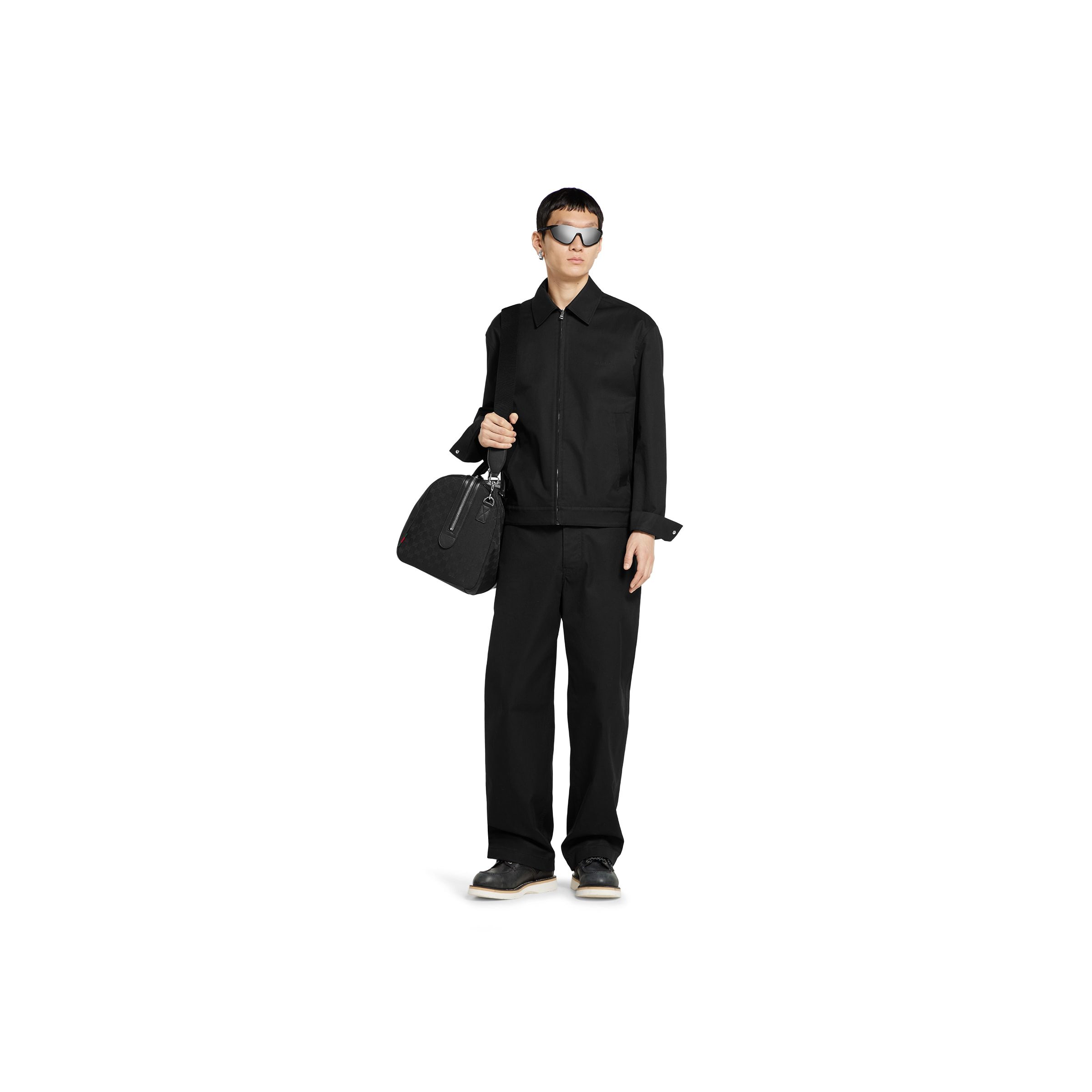 Cotton twill jacket with Web detail - 2