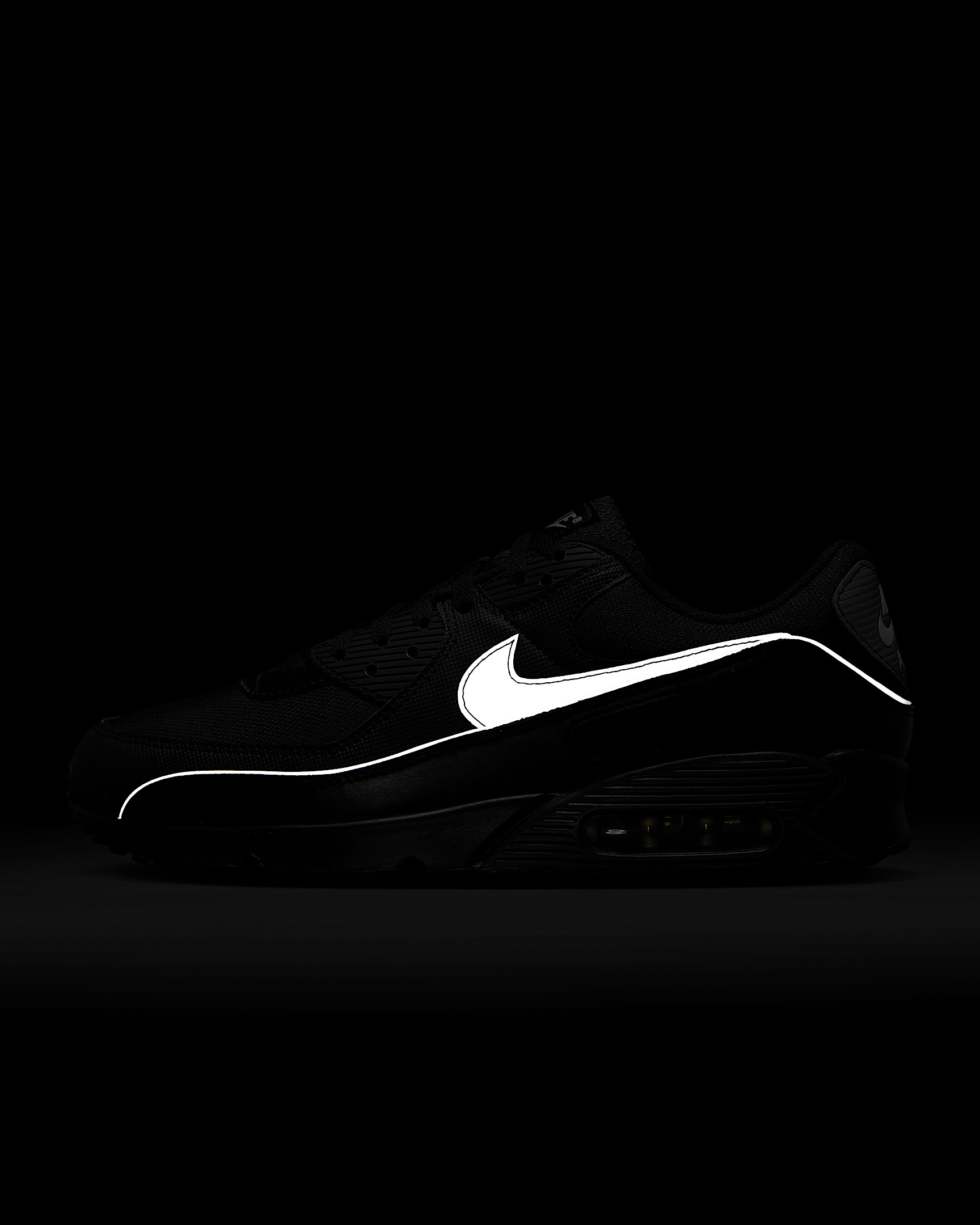 Nike Air Max 90 Premium Men's Shoes with Reflective Accents - 9
