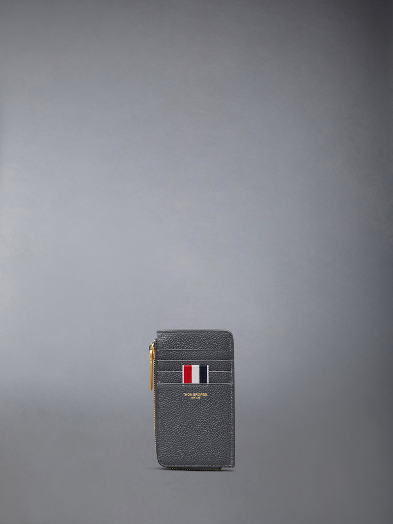 PEBBLE GRAIN HALF ZIP WALLET 1