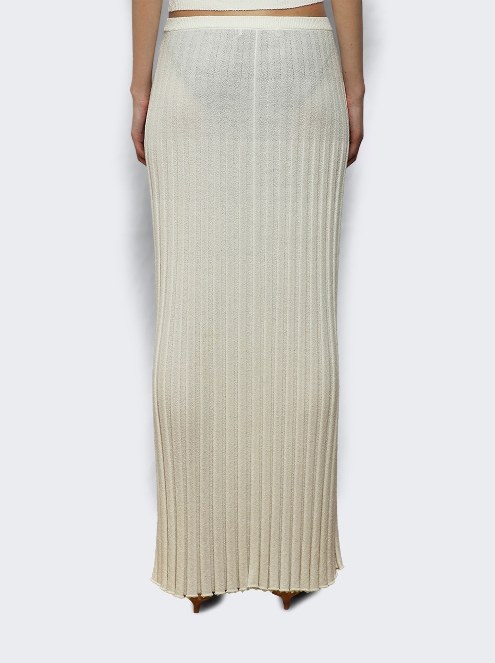 Sundial Shell Sunray Knit Skirt White - 4