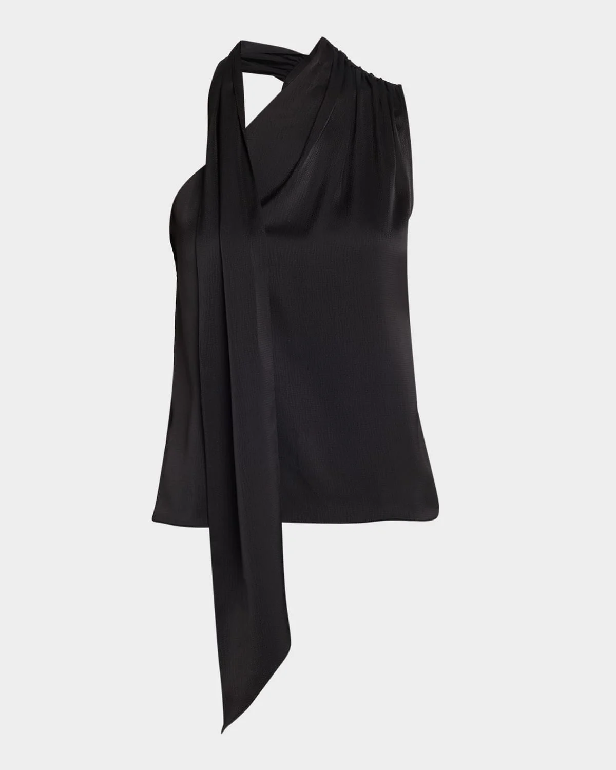 Caliope One-Shoulder Satin Top - 1