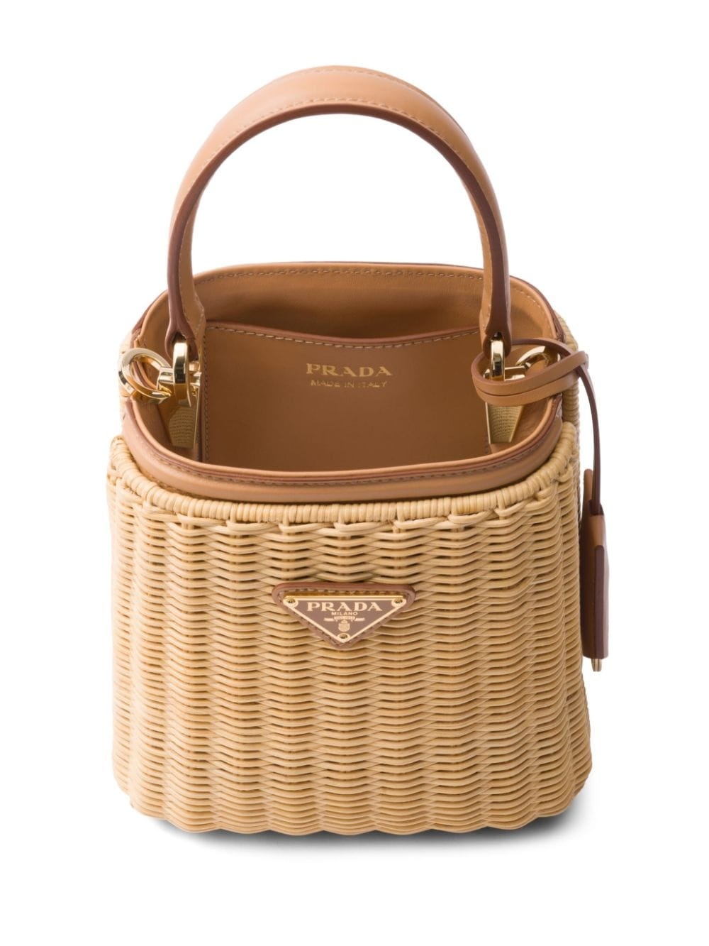 mini Panier Triangle-logo bucket bag - 5