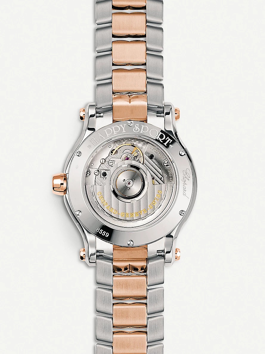 278559-6004 Happy Sport 18ct rose-gold and stainless steel watch - 5