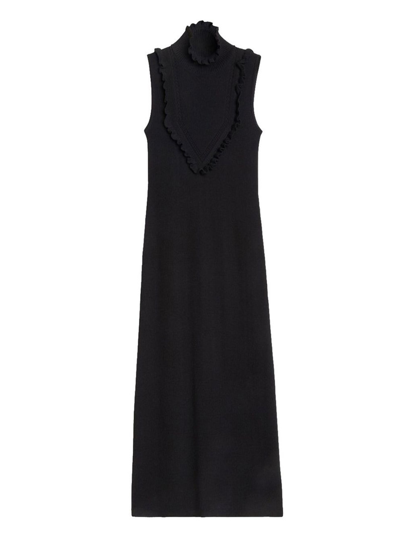 ribbed ruffle maxi dress 1