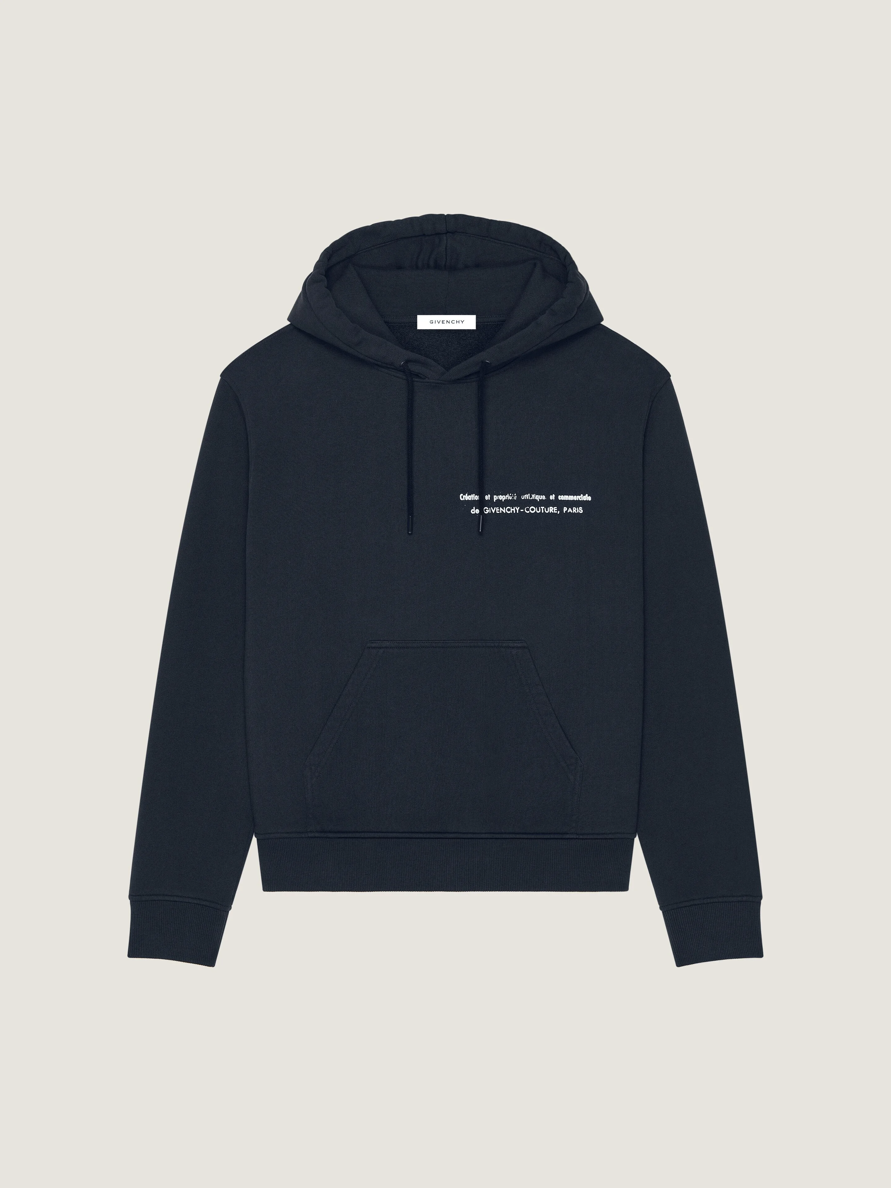 COUTURE SEAM HOODIE IN FLEECE WITH ARCHIVES PRINT - 1