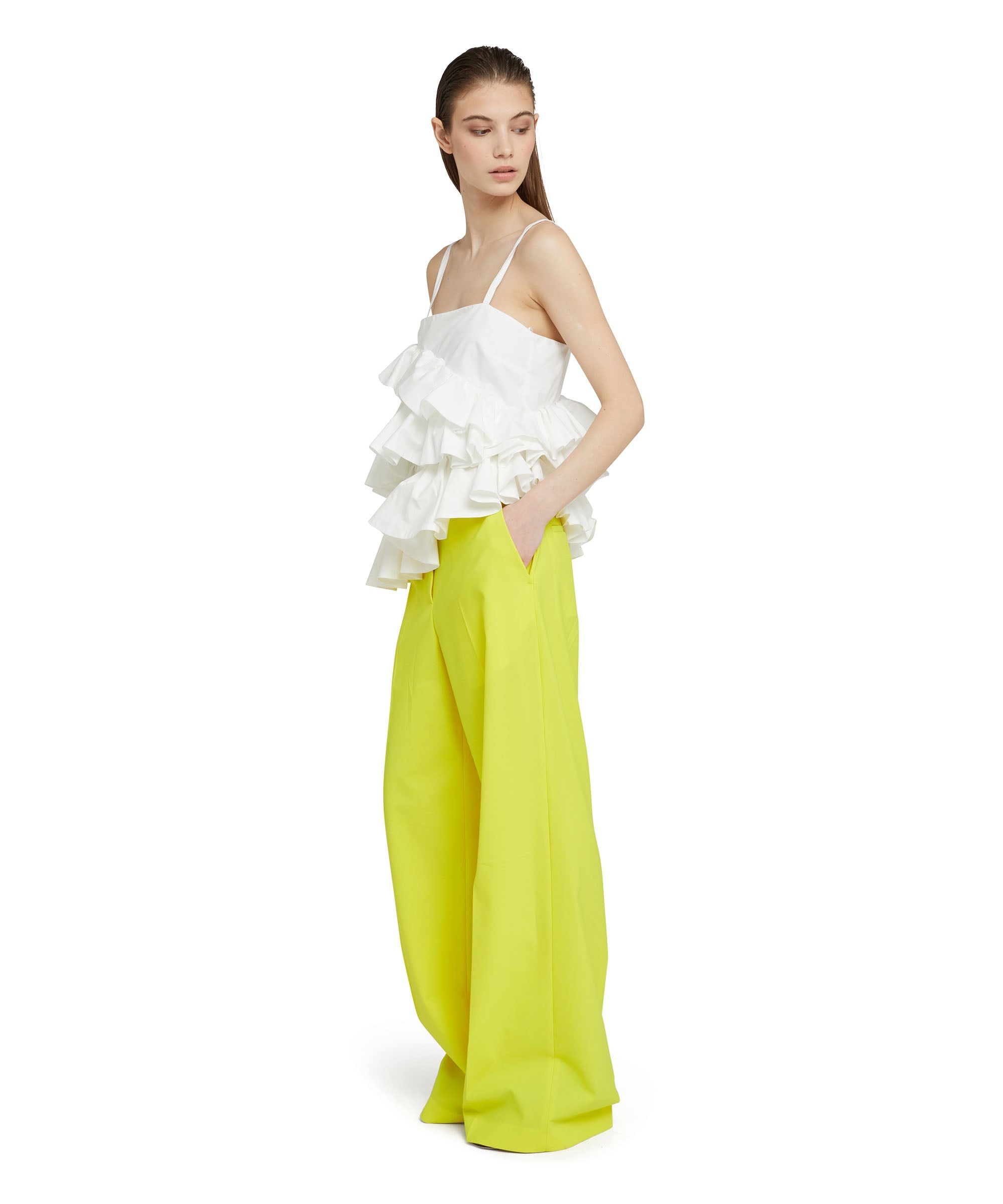 Poplin top with suspenders and bow - 5