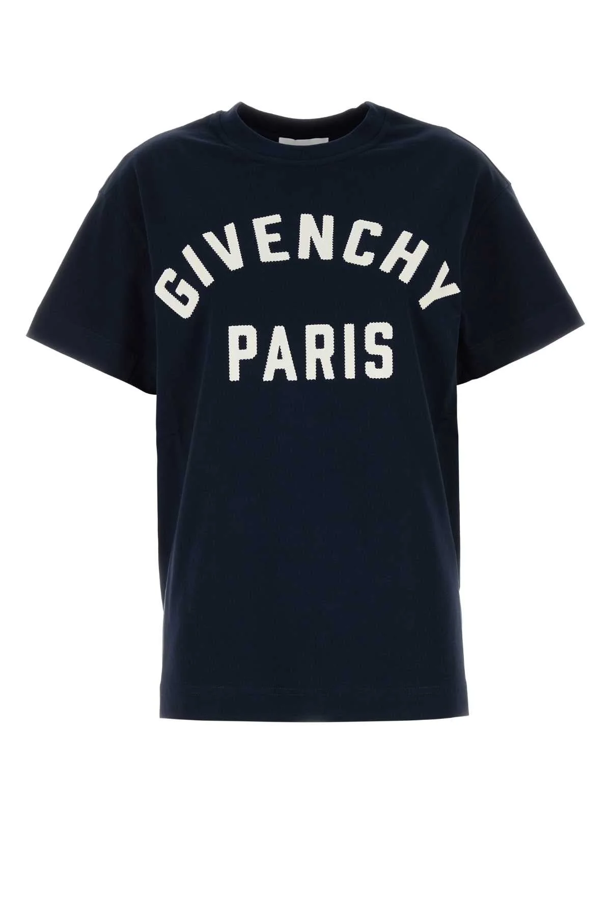 Givenchy Women Navy Blue Cotton Oversize T-Shirt - 1