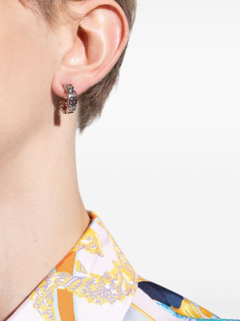 logo-lettering earrings - 3