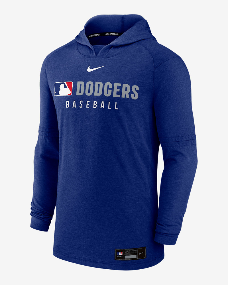 Los Angeles Dodgers Authentic Collection Men's Nike Dri-FIT MLB Pullover Hoodie 1