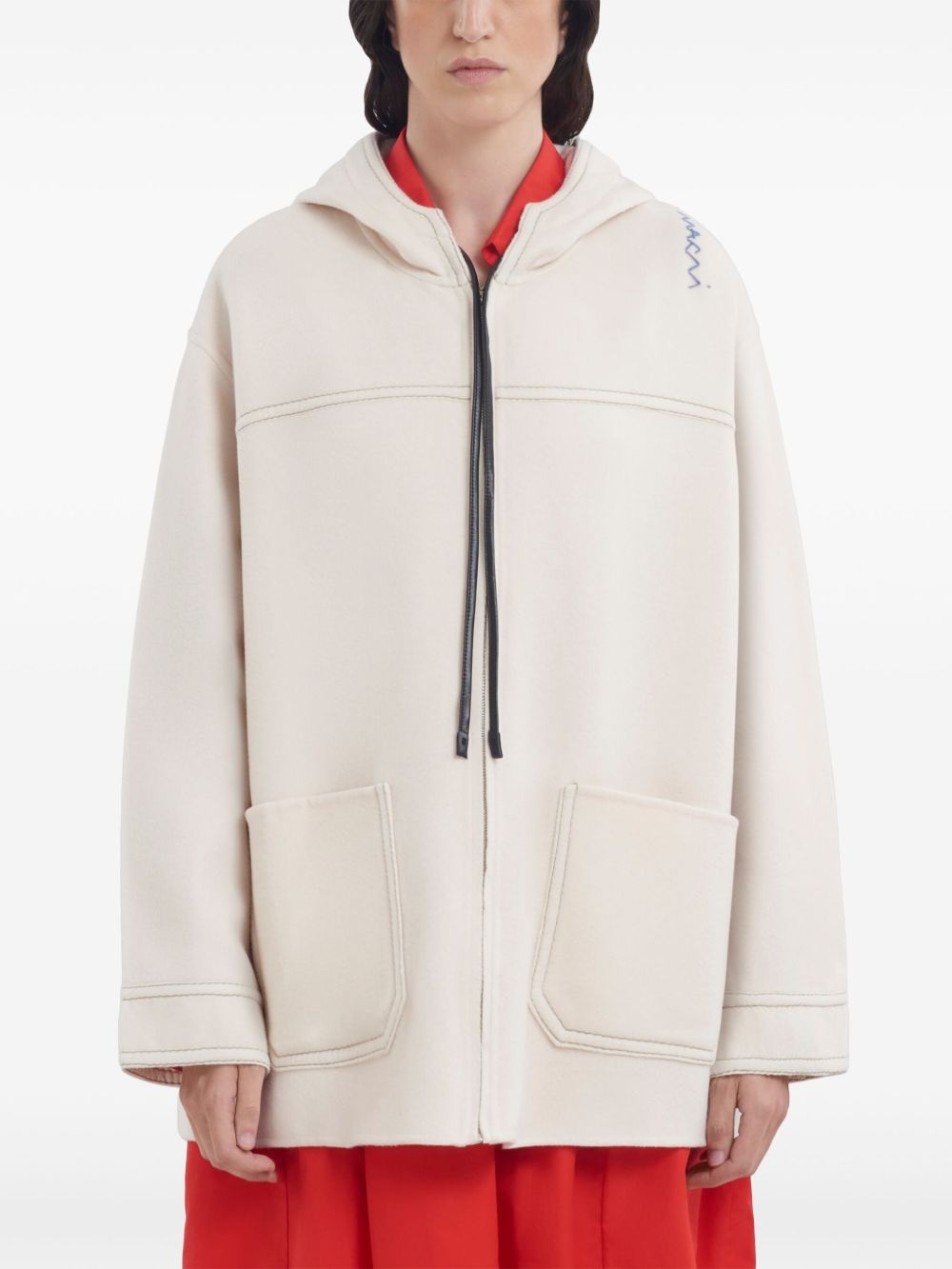 embroidered parka jacket - 3