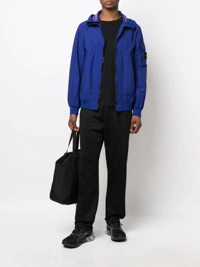 Stone Island Compass-patch zip-front lightweight jacket outlook