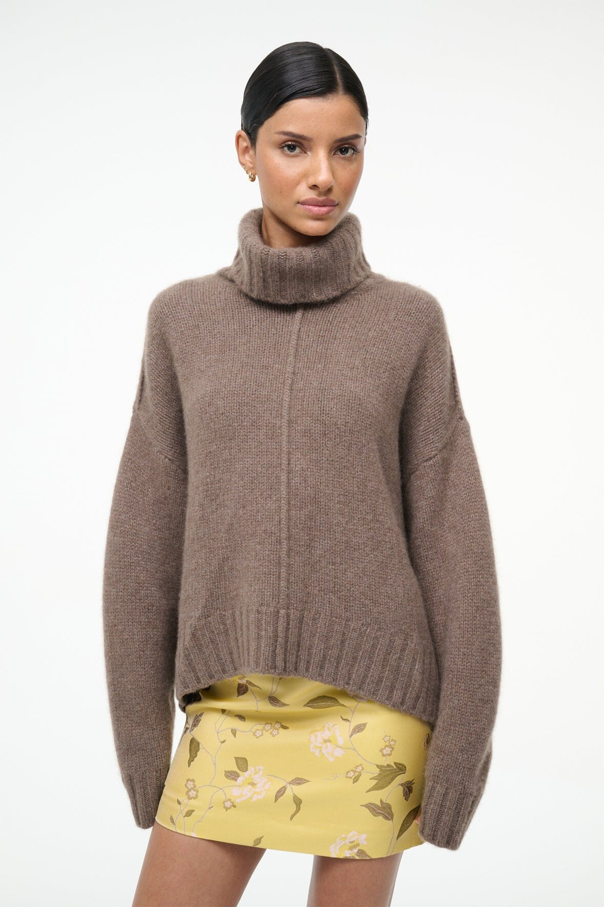 STAUD BETSY CASHMERE SWEATER TRUFFLE - 3
