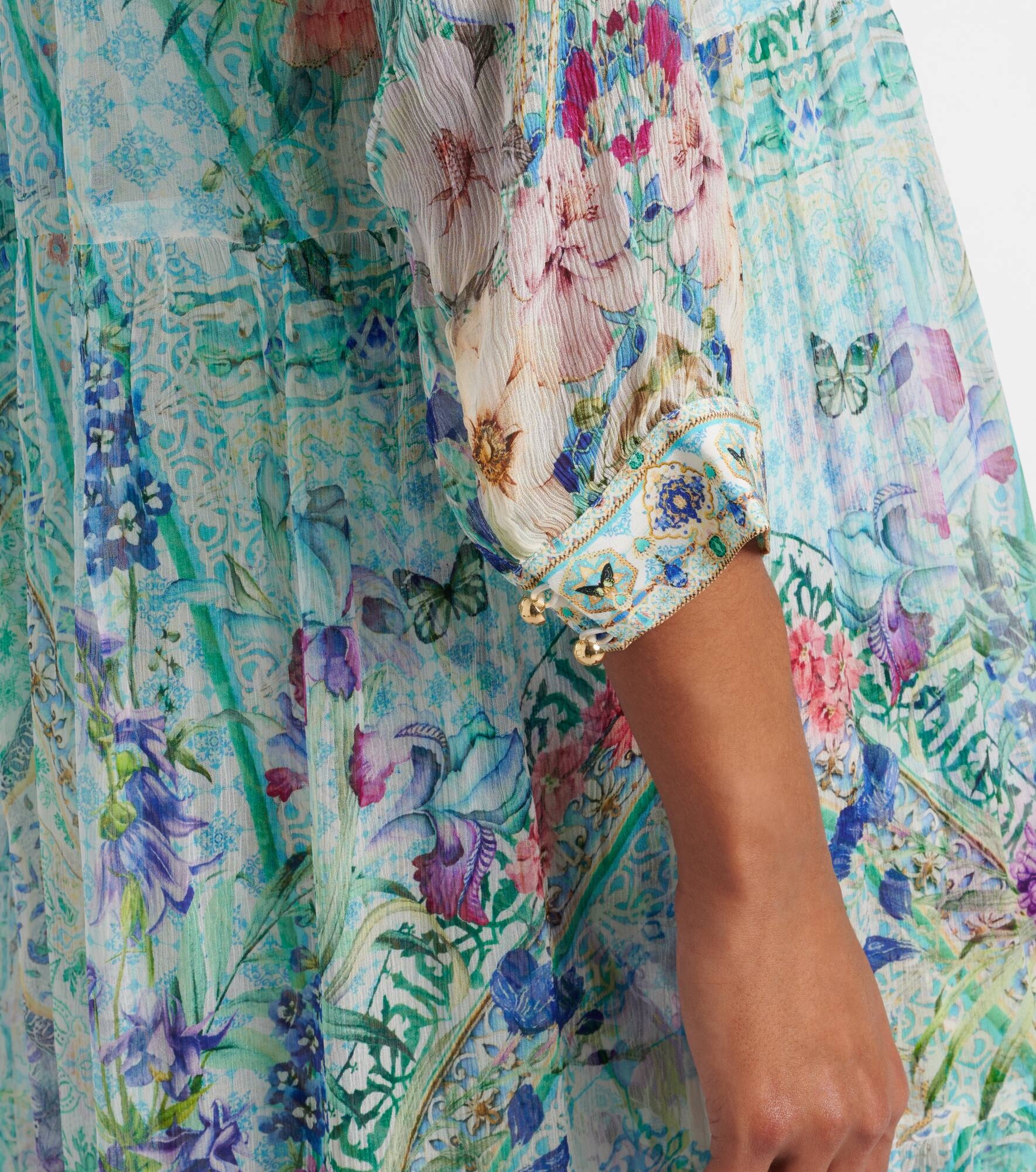 Crystal-embellished silk maxi dress - 5