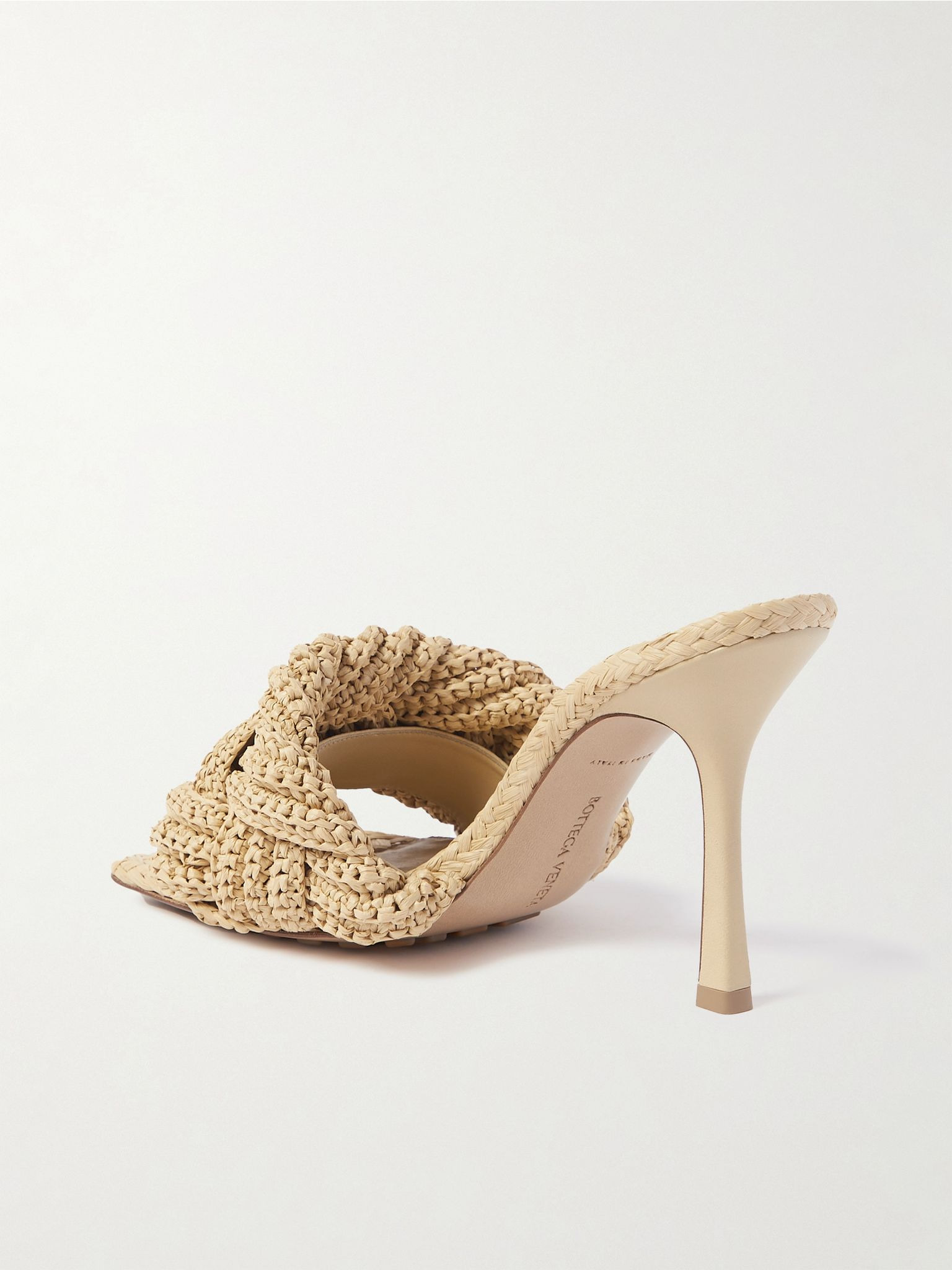 Lido intrecciato leather mules Beige - 3