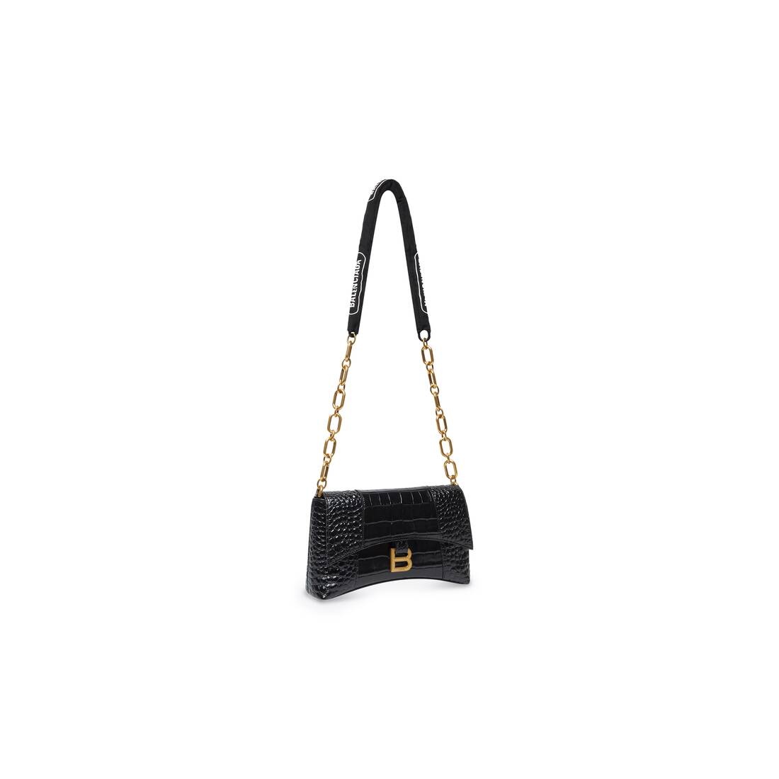 Women's Downtown Xs Shoulder Bag Crocodile Embossed in Black - 3