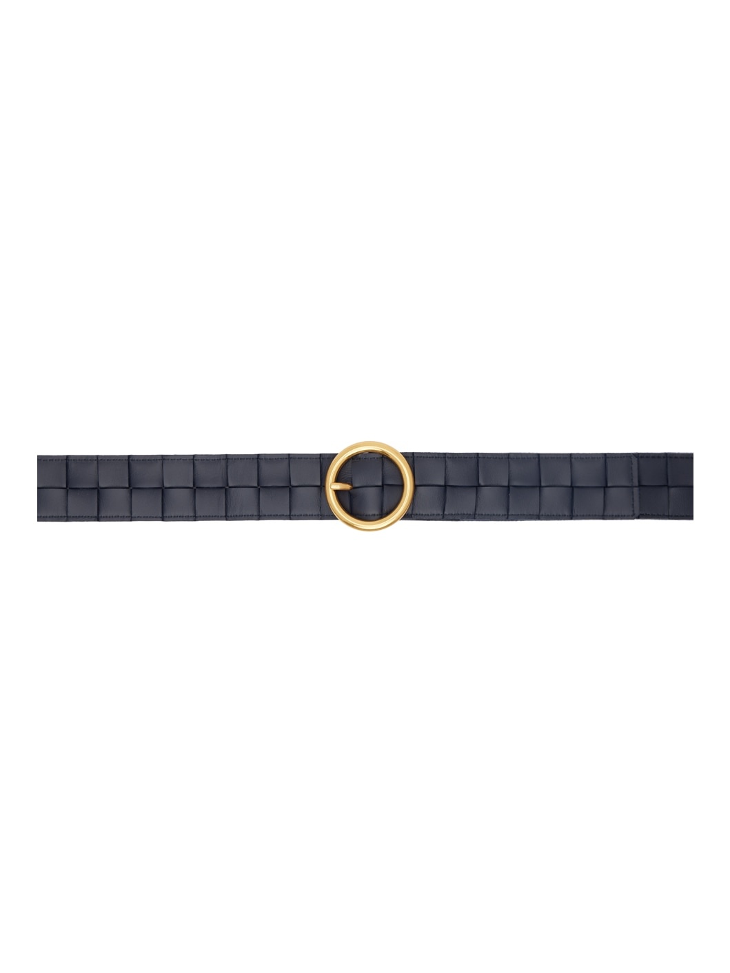 【関税込み】Bottega Veneta ネイビー Maxi Intreccio ベルト Bottega Veneta Navy Maxi Intreccio Belt | REVERSIBLE