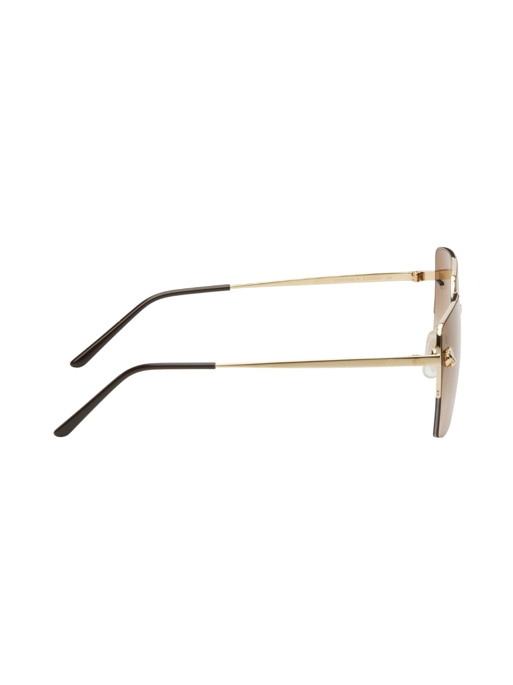 Gold 'Panthère de Cartier' Square Sunglasses - 2