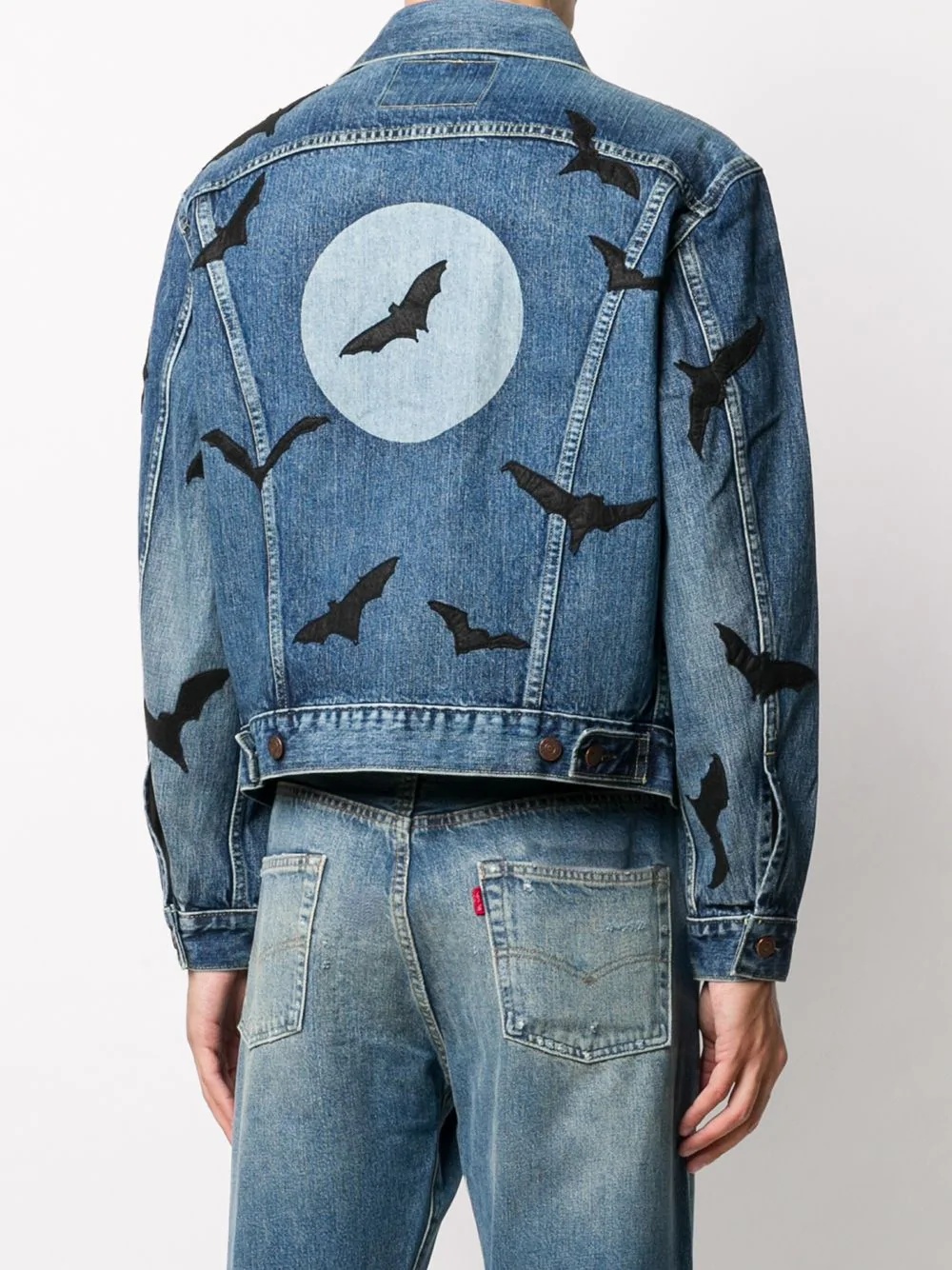 Bat vintage denim jacket - 4