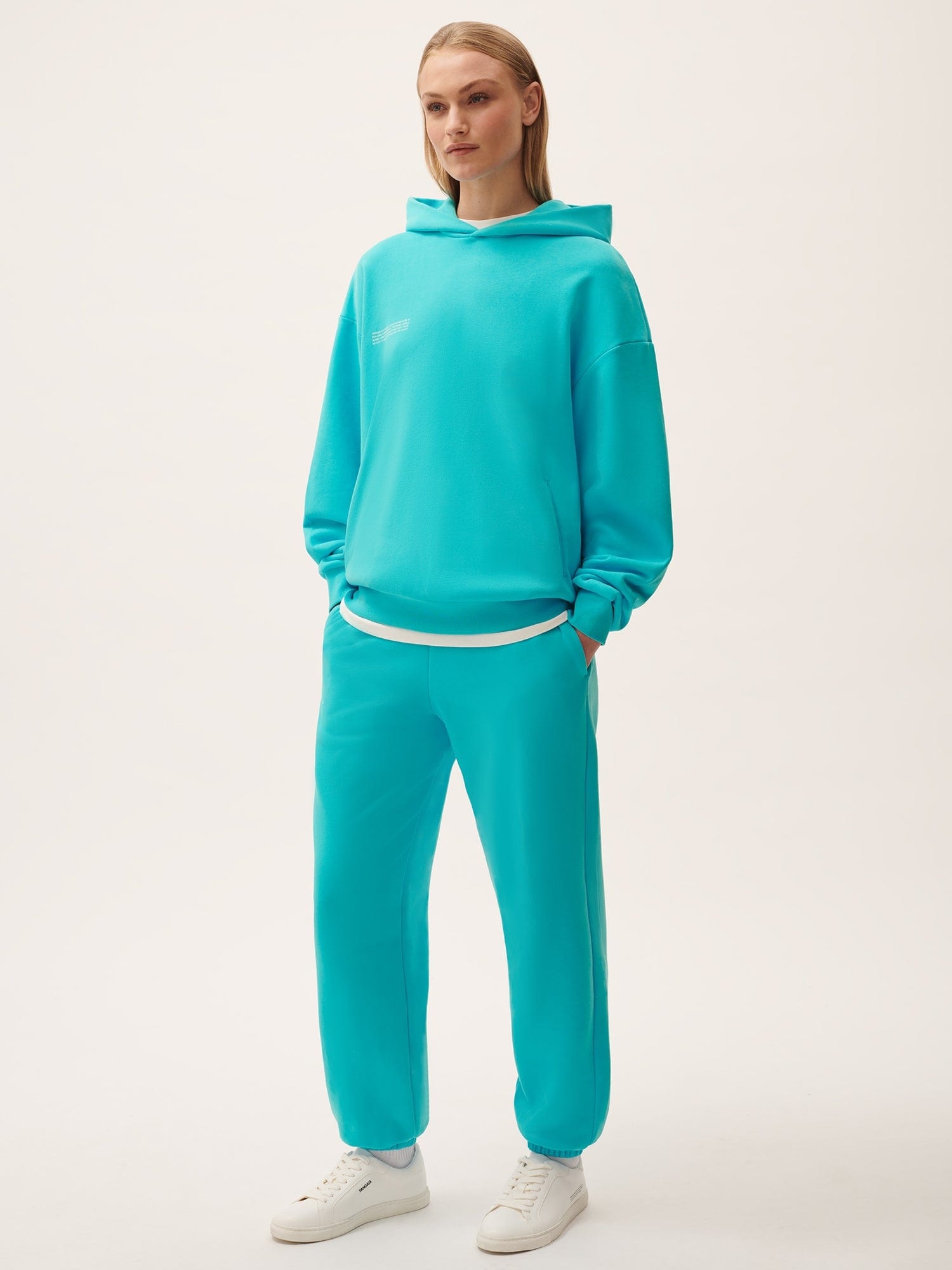 Womens 365 Midweight Track Pants - Ocean Turquoise - 2