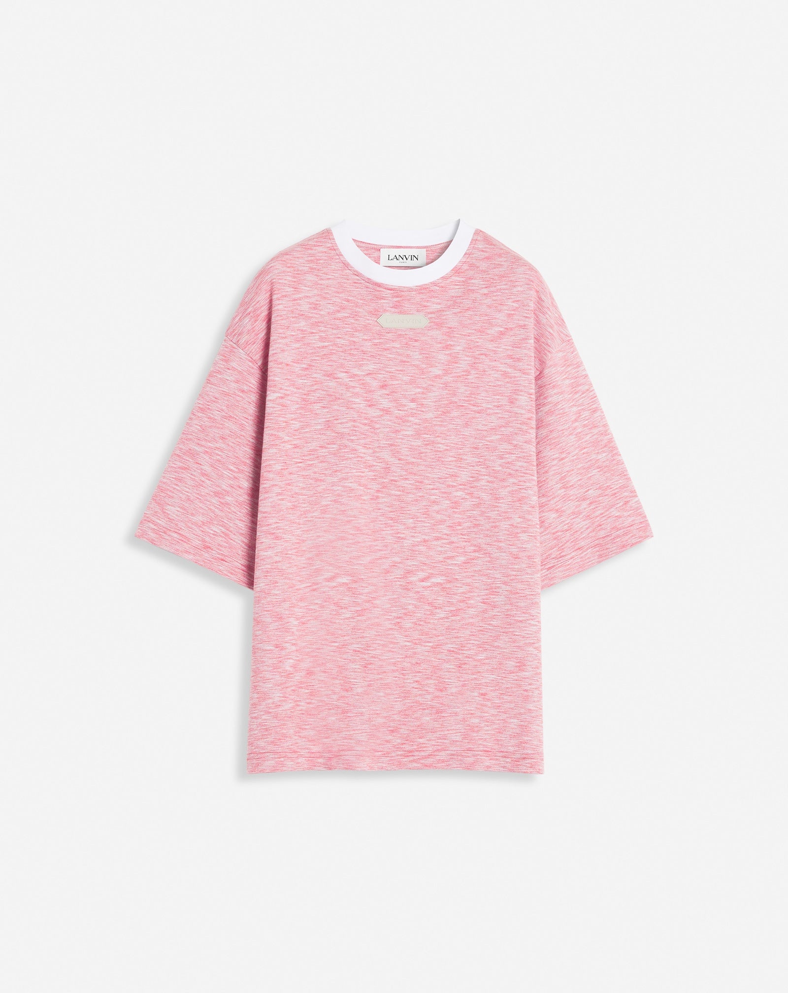 HEATHERED-EFFECT LOOSE-FITTING T-SHIRT - 1