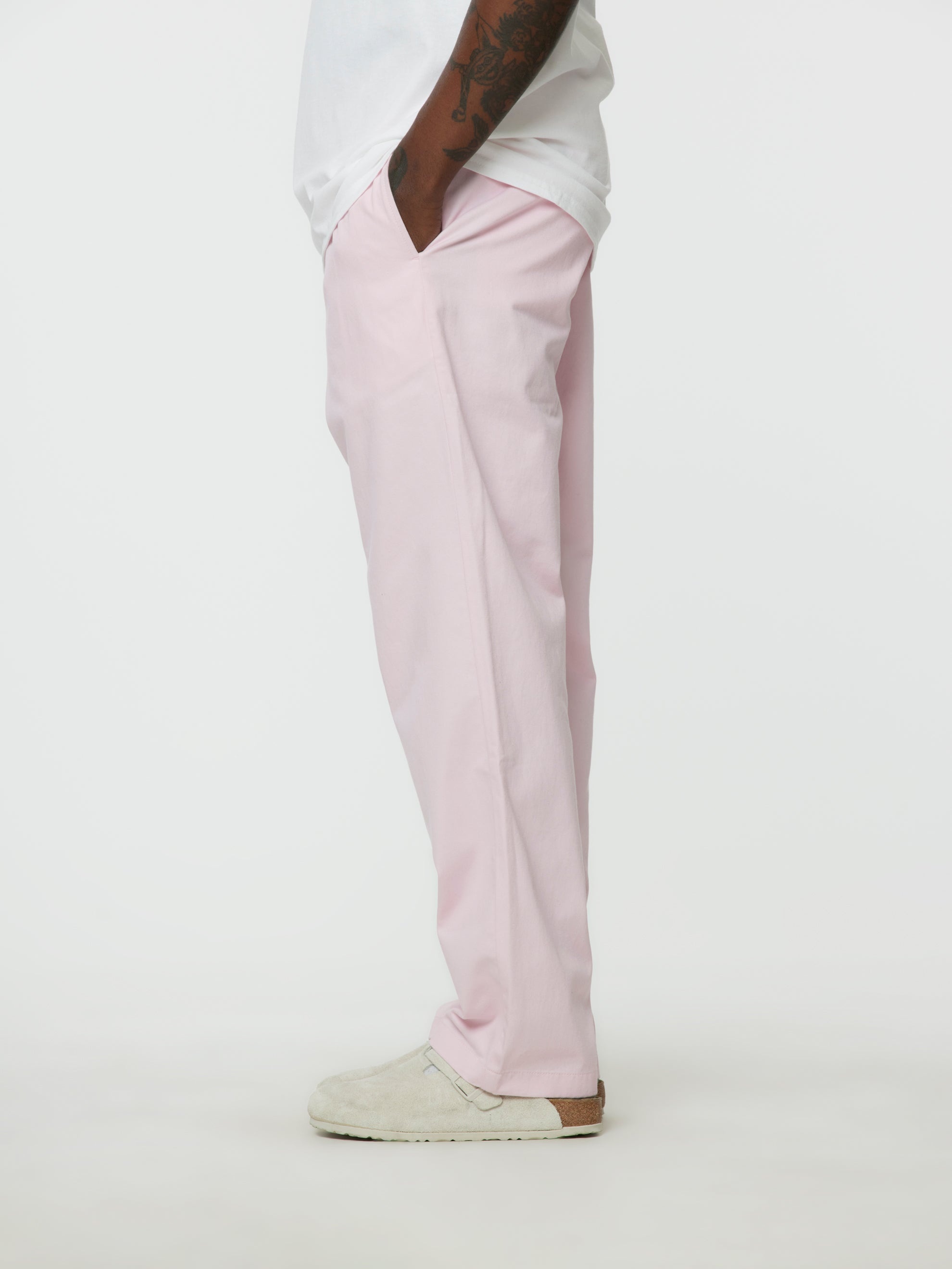 TWILL DOUBLE-PLEAT PANTS (PINK) - 4