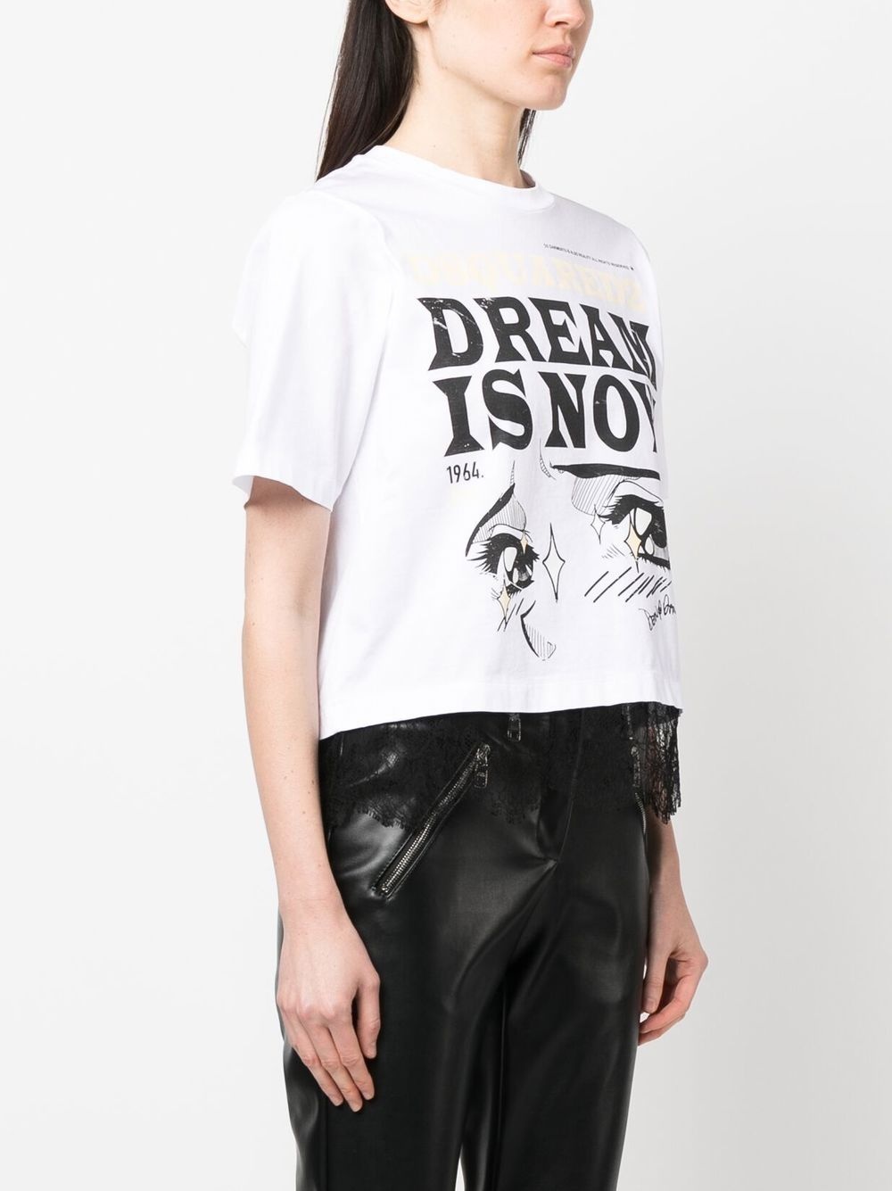 slogan graphic-print T-shirt - 3