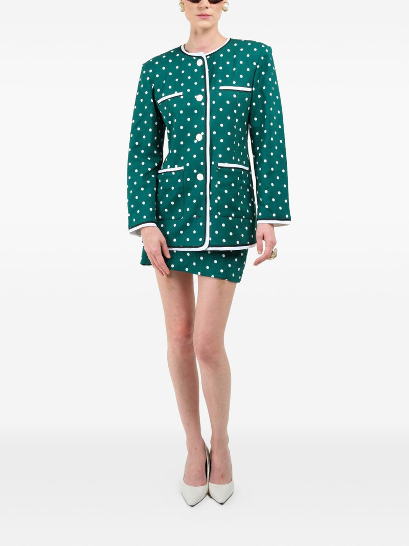 ROWEN ROSE polka-dots pockets jacket outlook