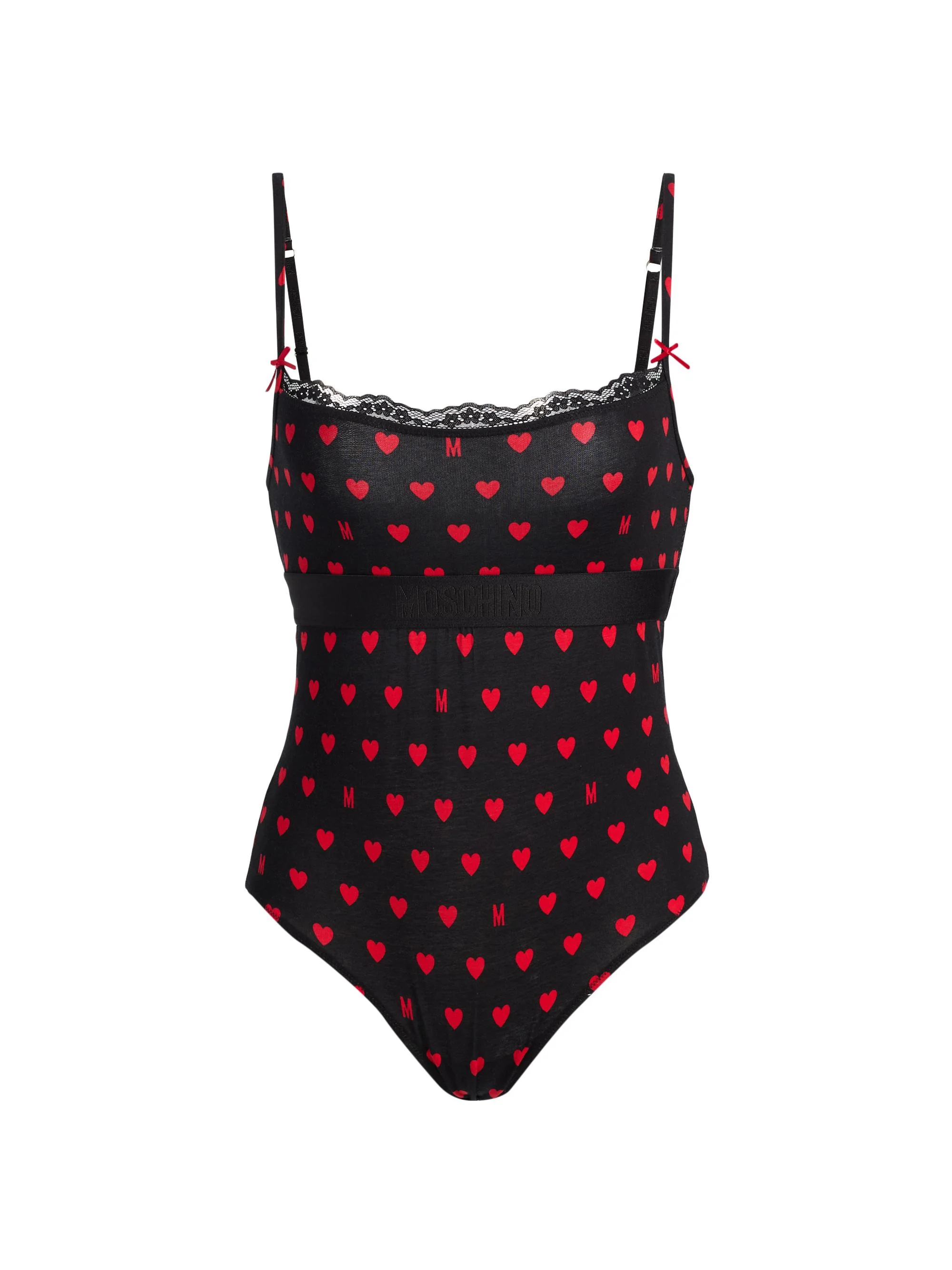 Women's Intimo Donna M Hearts Bodysuit - Multi Black - 1