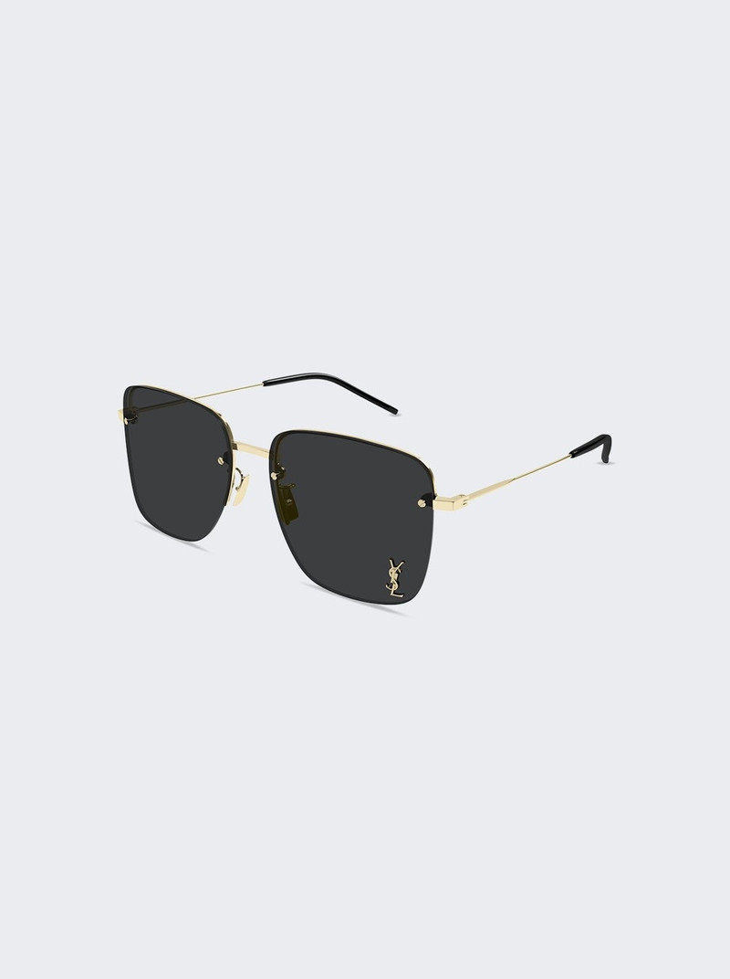 SAINT LAURENT Sl 312 Sunglasses Shiny Light Gold outlook