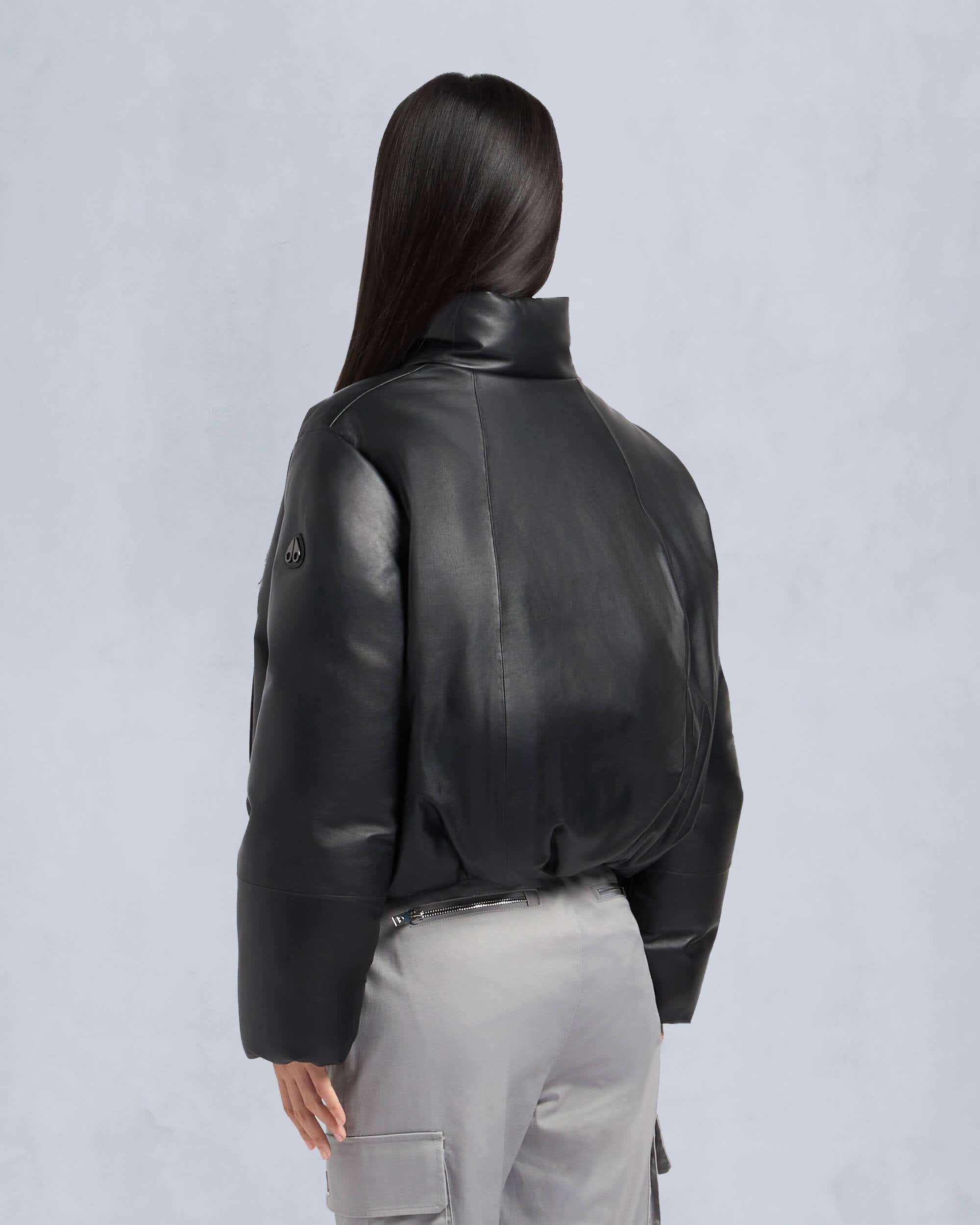 MALACHITE LEATHER DOWN PUFFER - 4