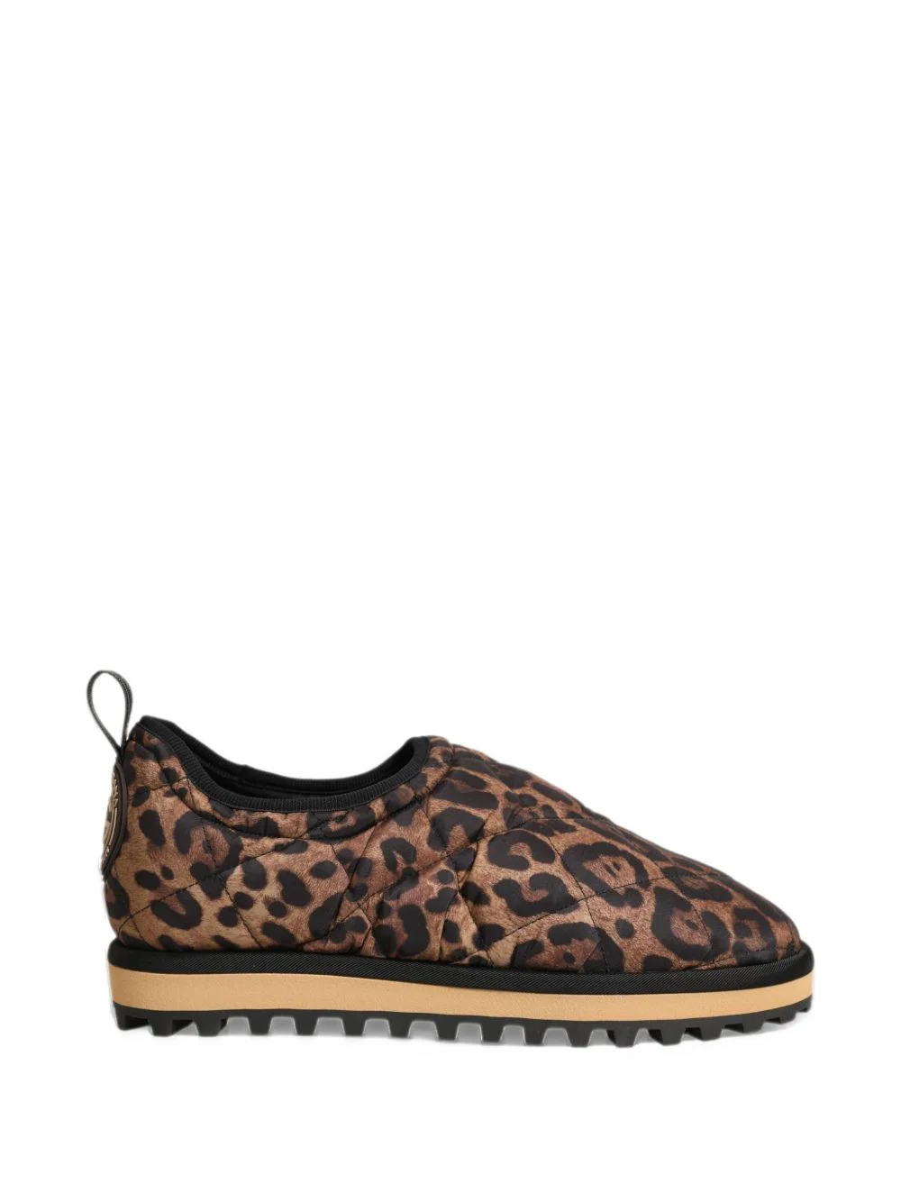 leopard-print quilted sneakers - 1