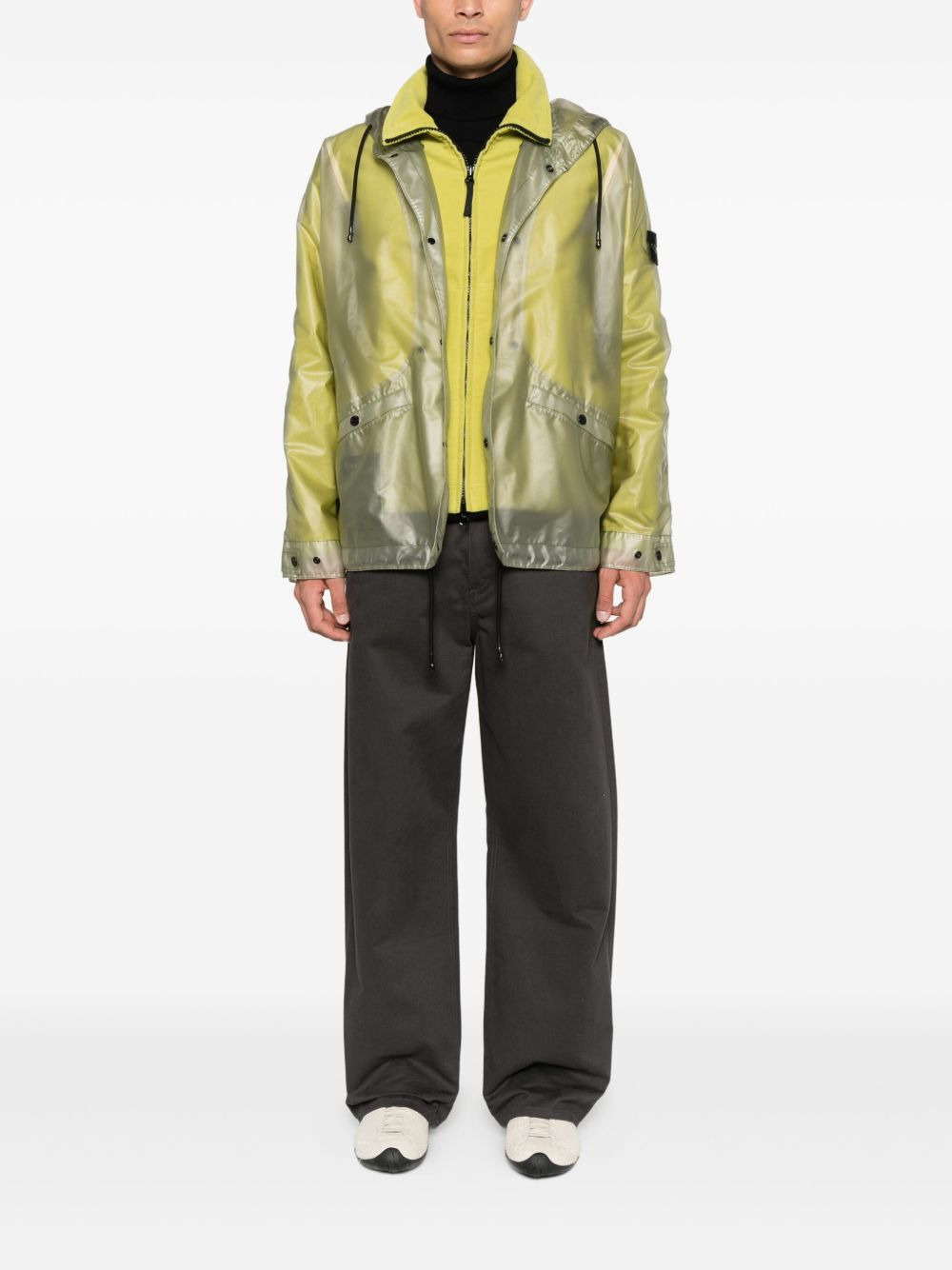 hooded transparent raincoat - 2