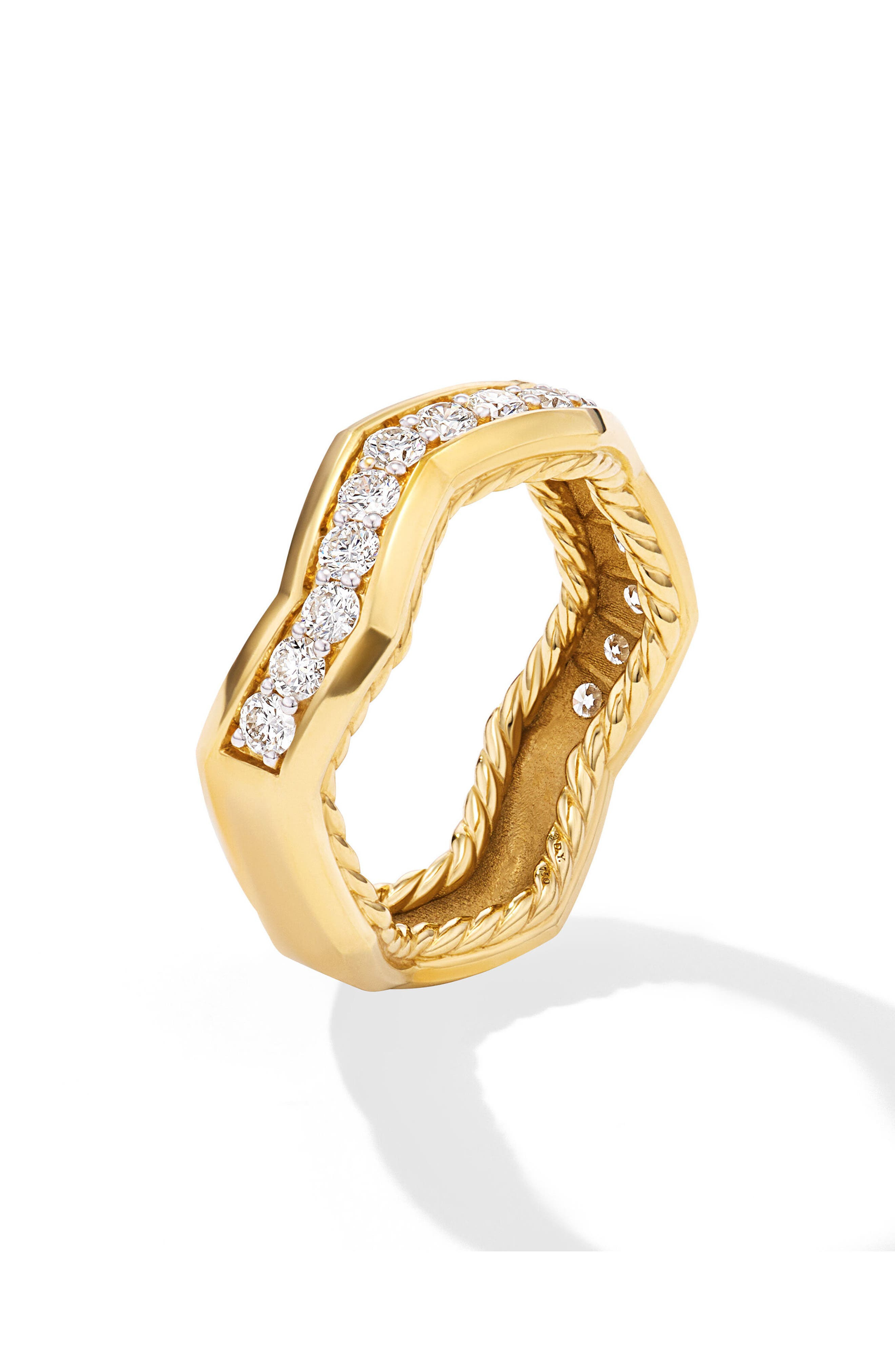 David Yurman Stax Pavé Diamond Ring, 5mm in 18K Yellow Gold at Nordstrom - 2