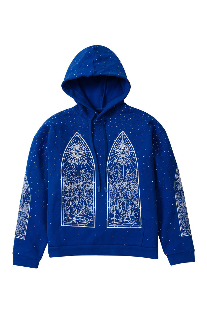 RHINESTONE HOODED PULLOVER 1