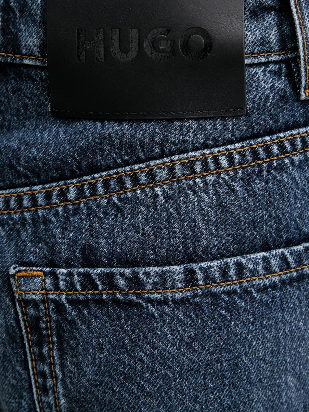 cuffed-hems cotton jeans - 4