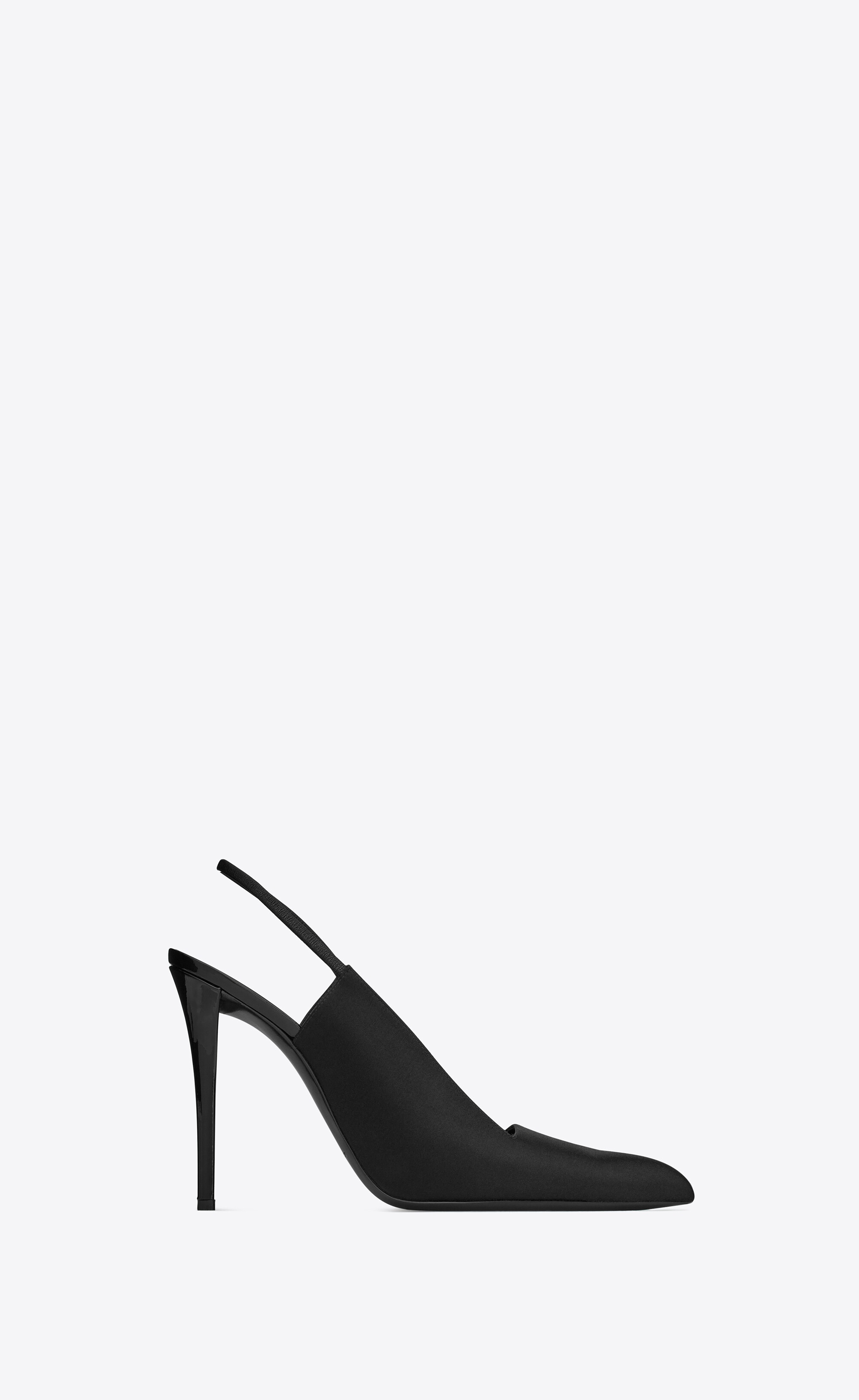 raven slingback pumps in satin crepe - 1