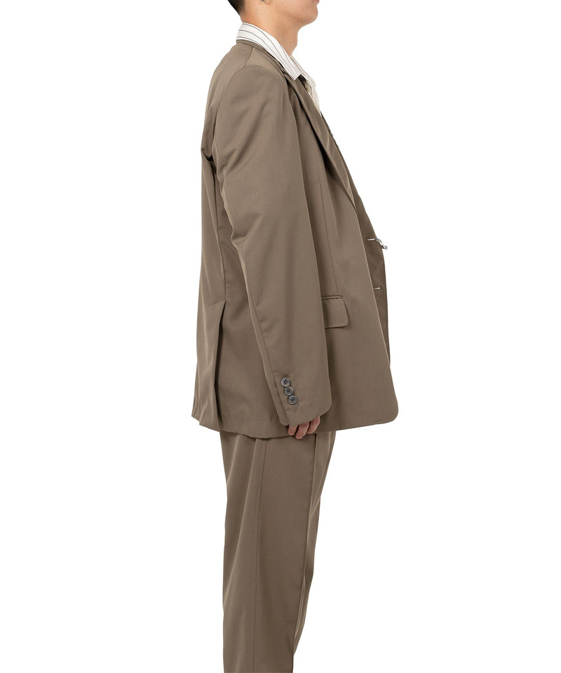 Mix Layered Wool Gabardine Jacket 13