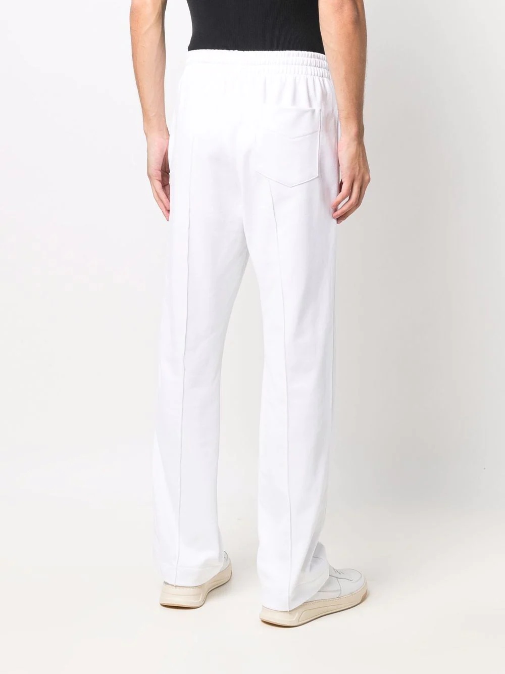 embroidered-logo striped joggers - 4