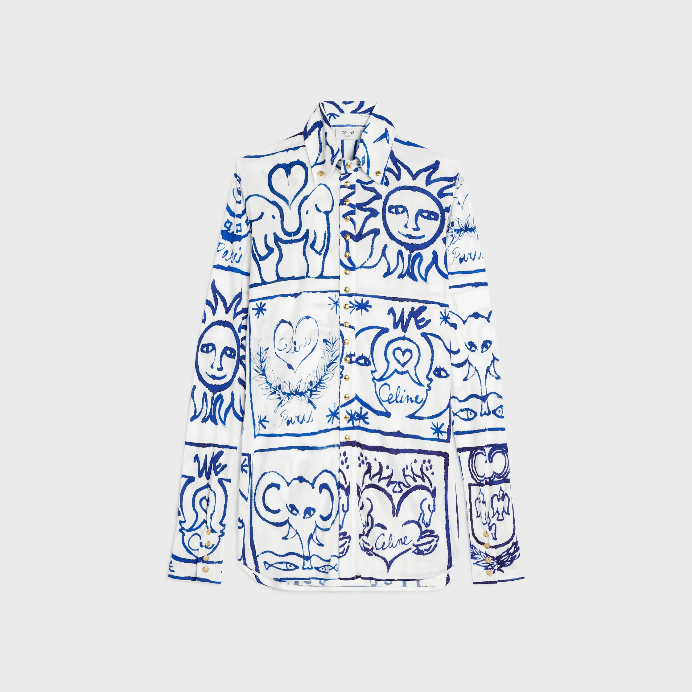 shirt IN printed silk jersey - 1